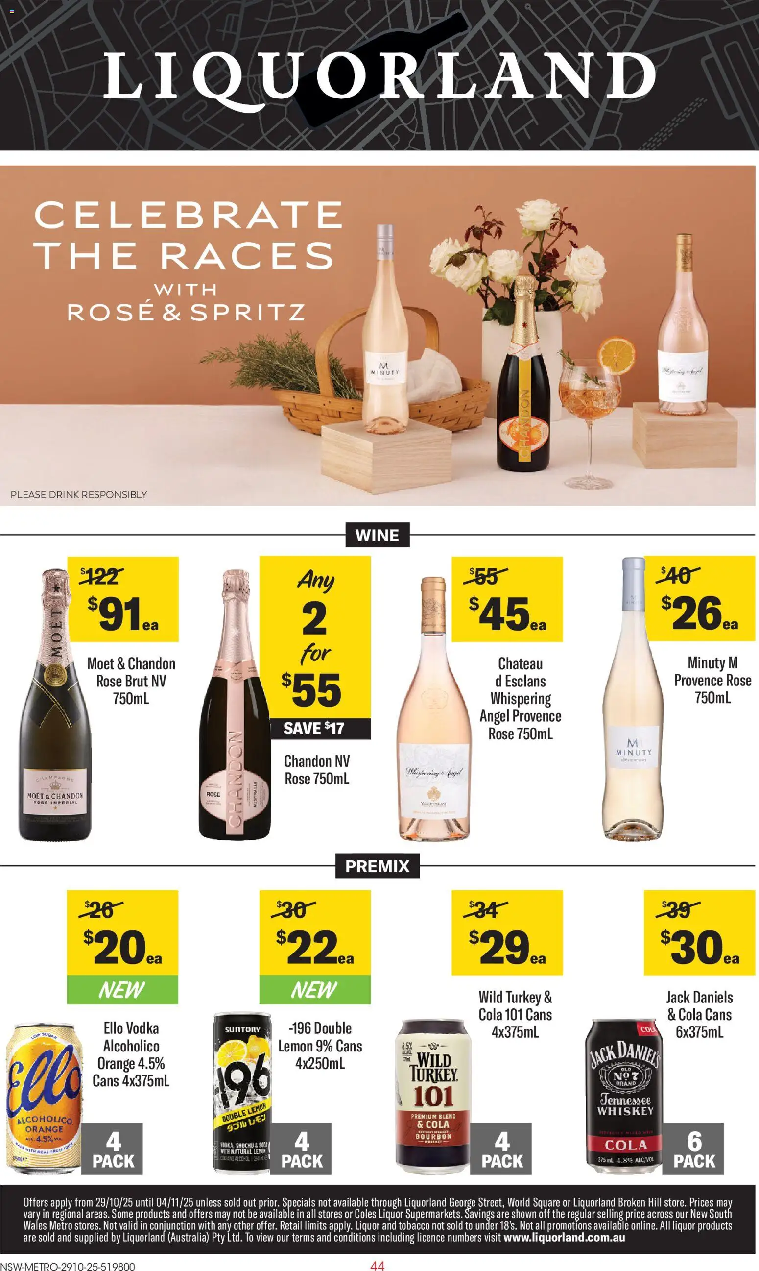 Liquorland Catalogue NSW - page 1- valid from 29/10/2025