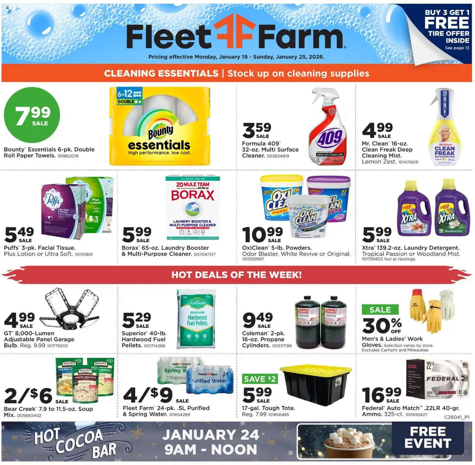 Mills Fleet Farm Weekly Ad - page 1- valid from 01/19/2026
