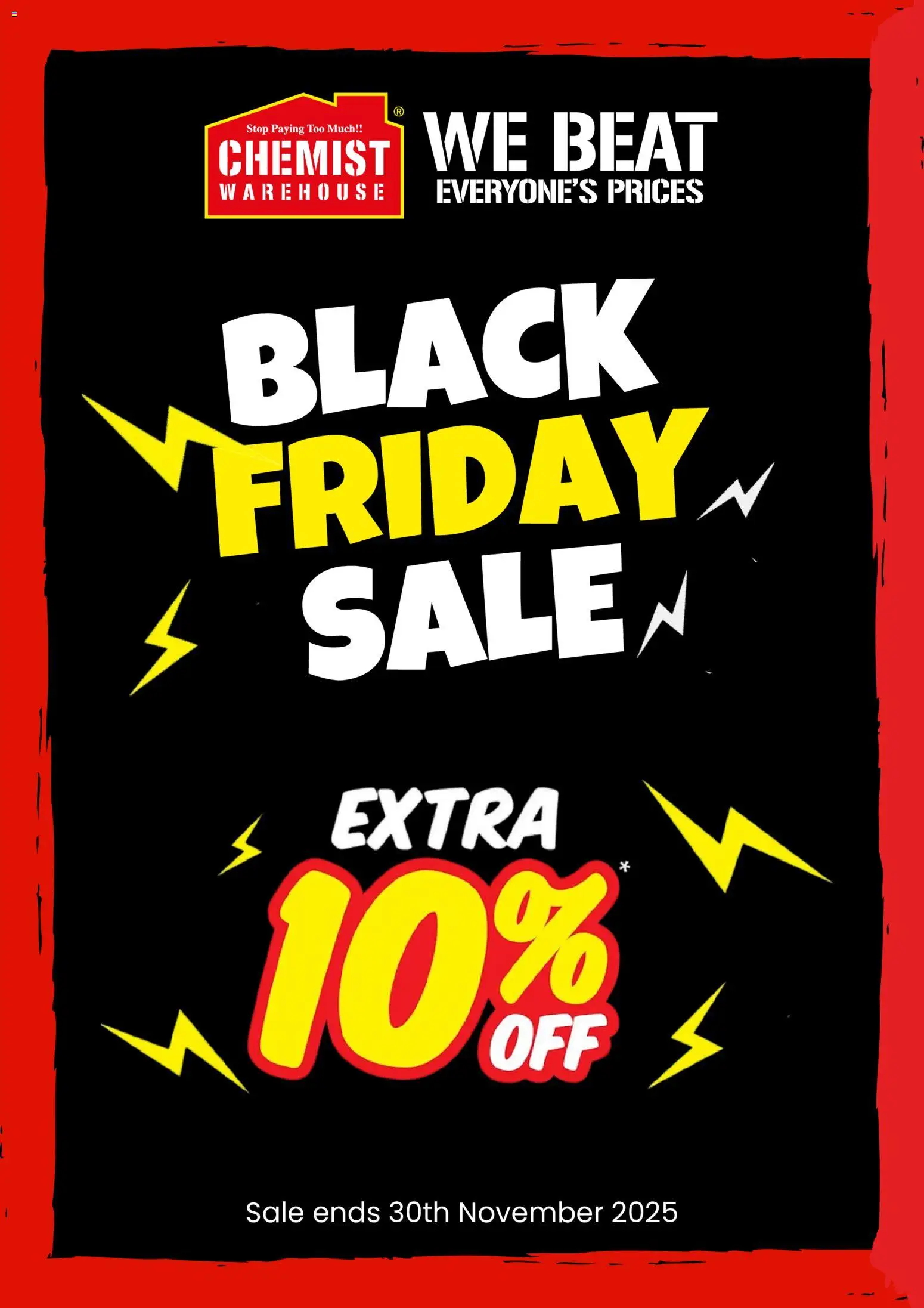 Chemist Warehouse Black Friday  - page 1- valid from 27/11/2025
