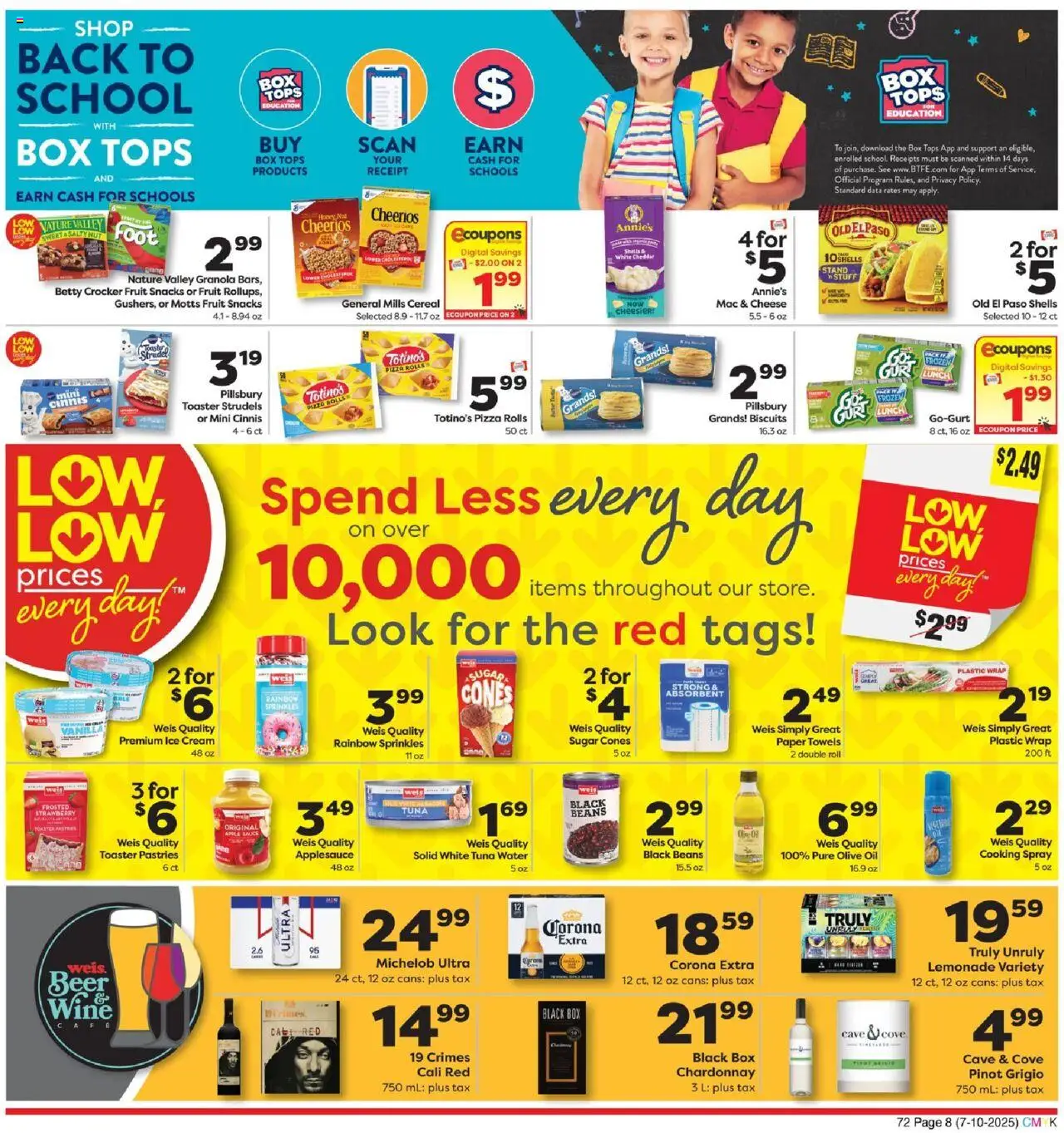 Weis Monthly Ad - WV - page 8- valid from 07/10/2025