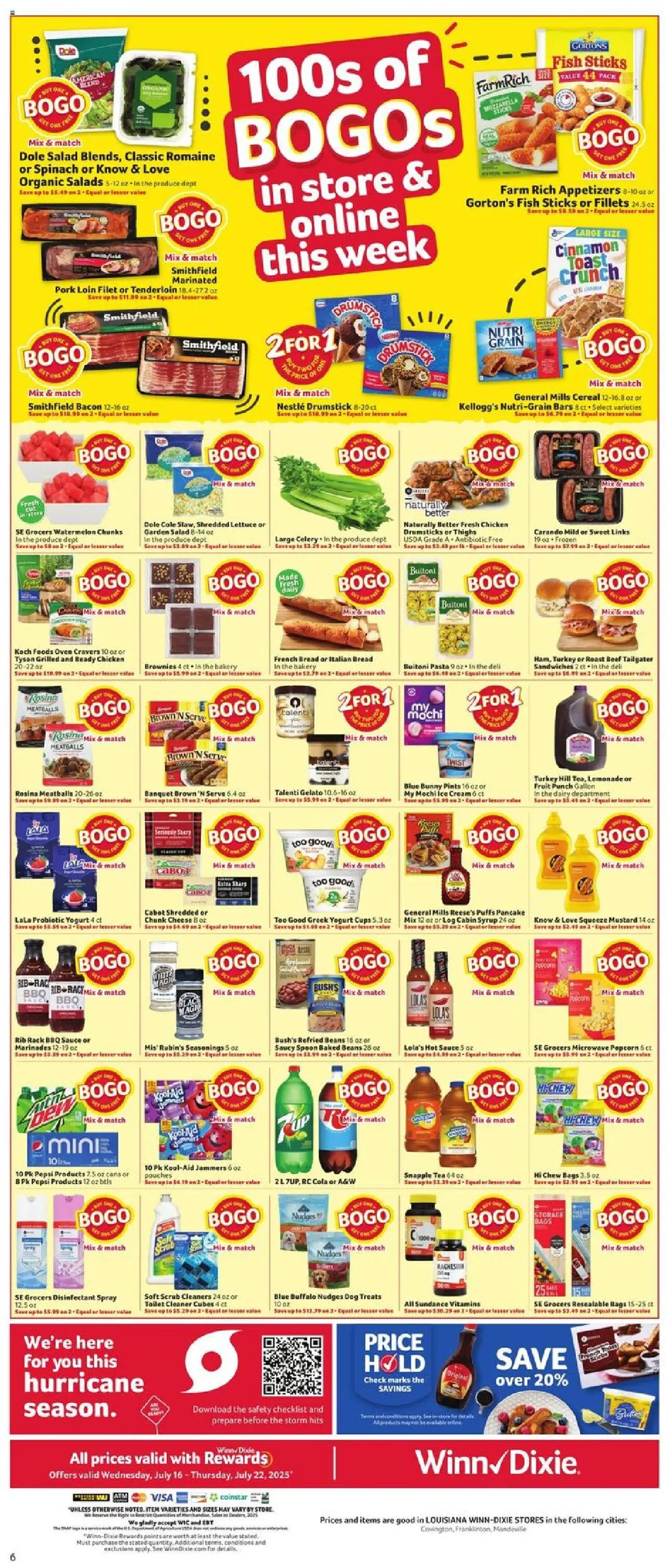 Winn Dixie Weekly Circular - LA - page 8- valid from 07/16/2025
