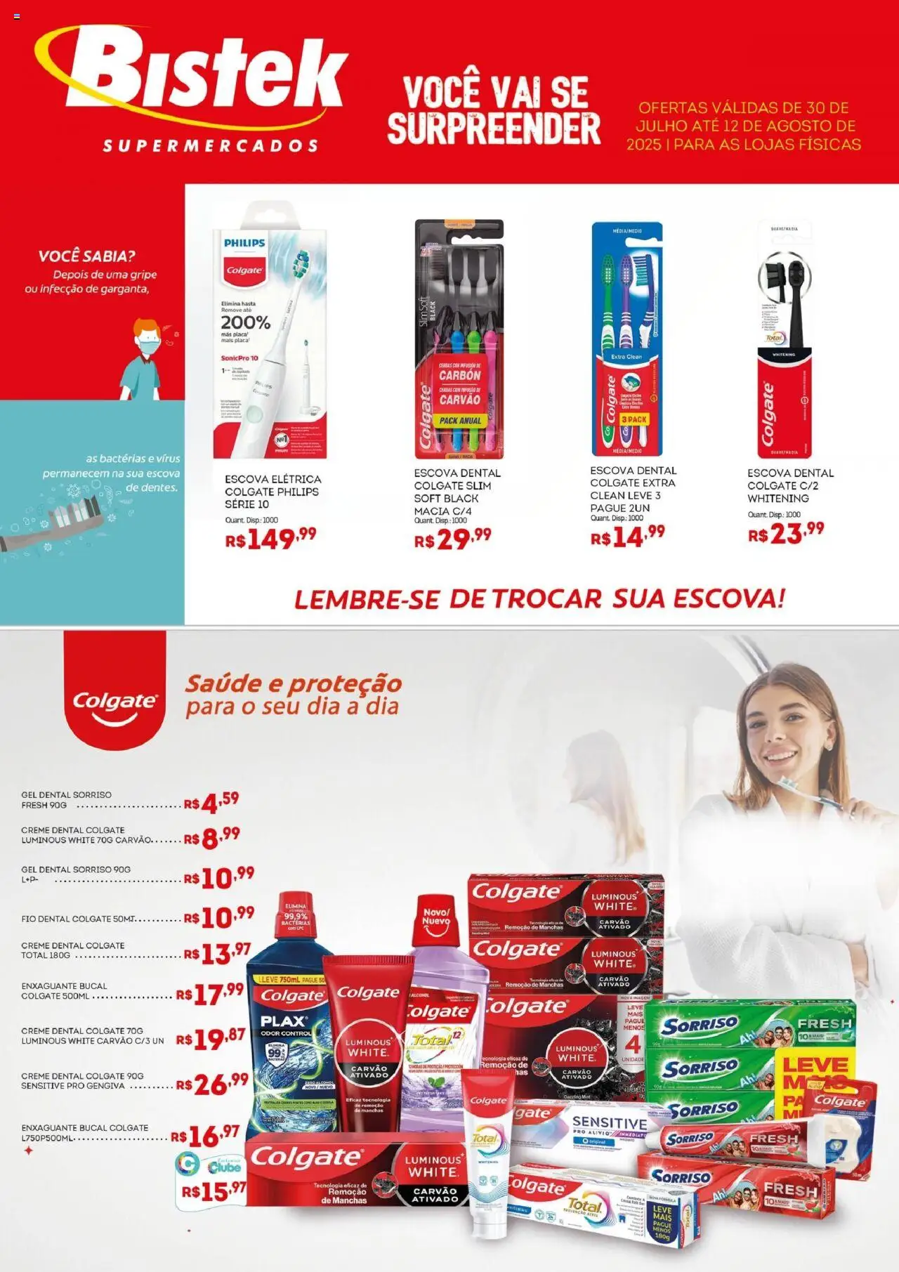 Bistek Supermercados - Ofertas Colgate - página 1- válido a partir de 30/07/2025
