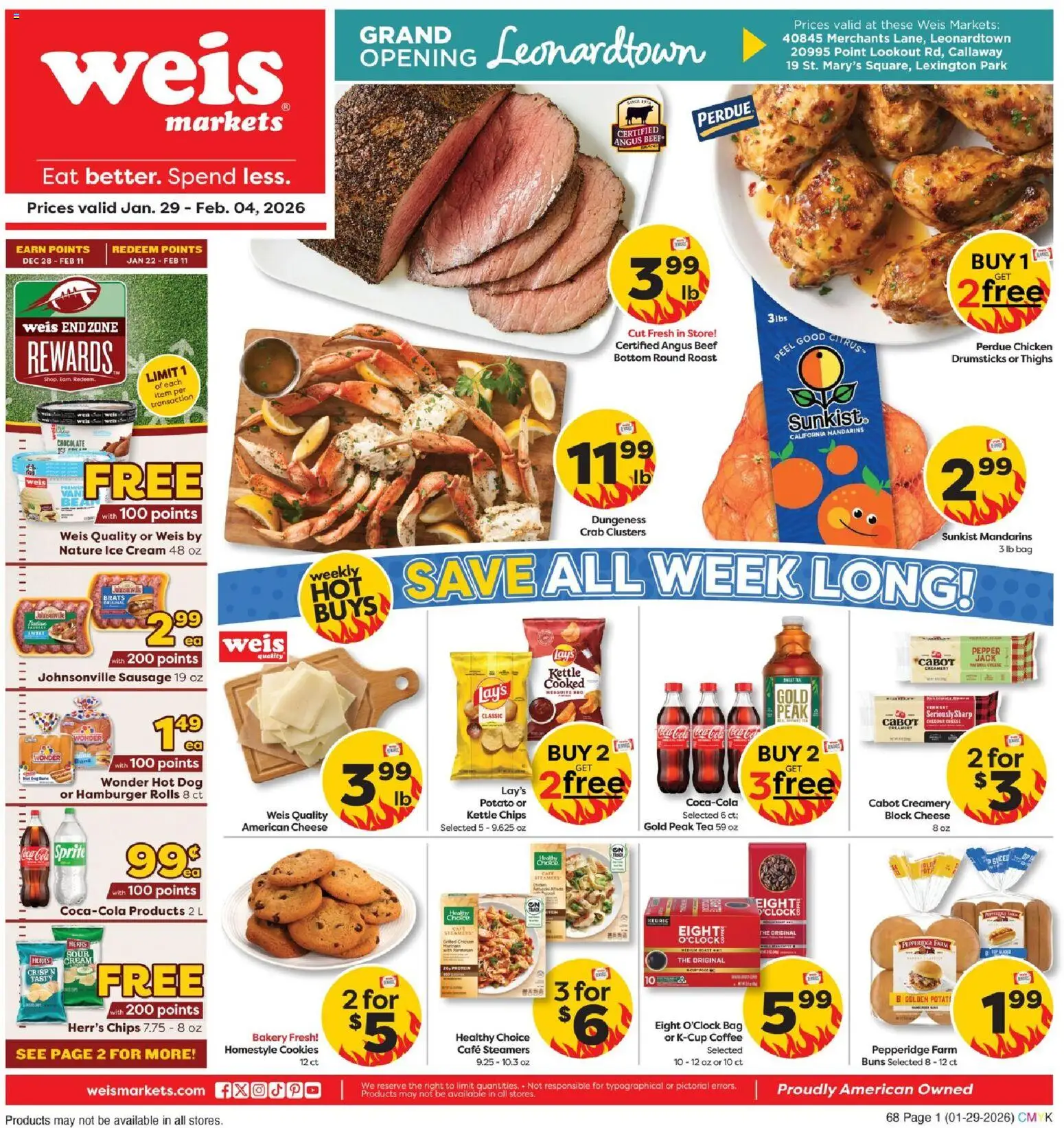 Weis Weekly Grand Opening - page 1- valid from 01/29/2026