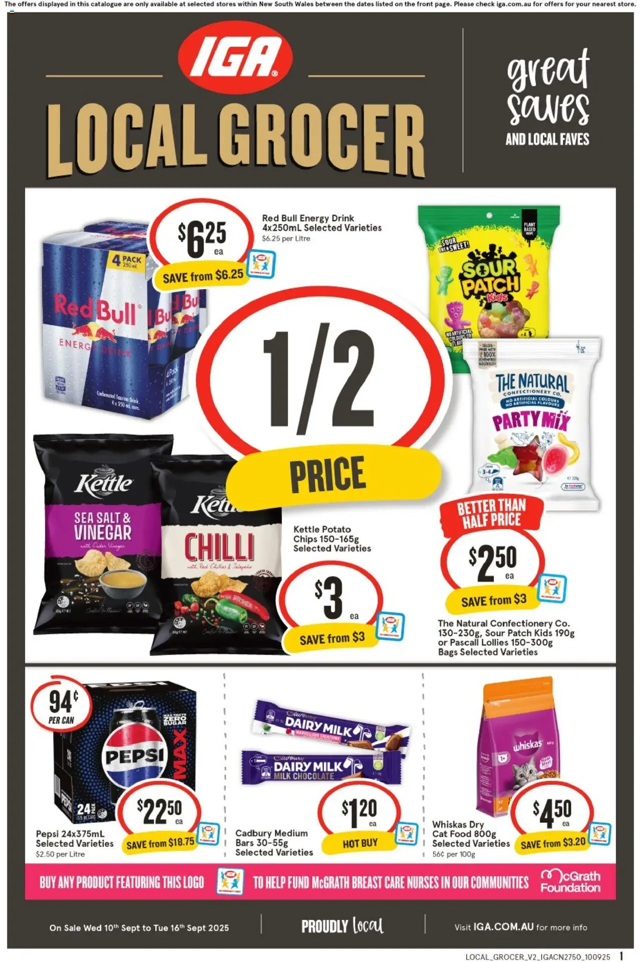 IGA Local Grocer NSW - page 1- valid from 10/09/2025