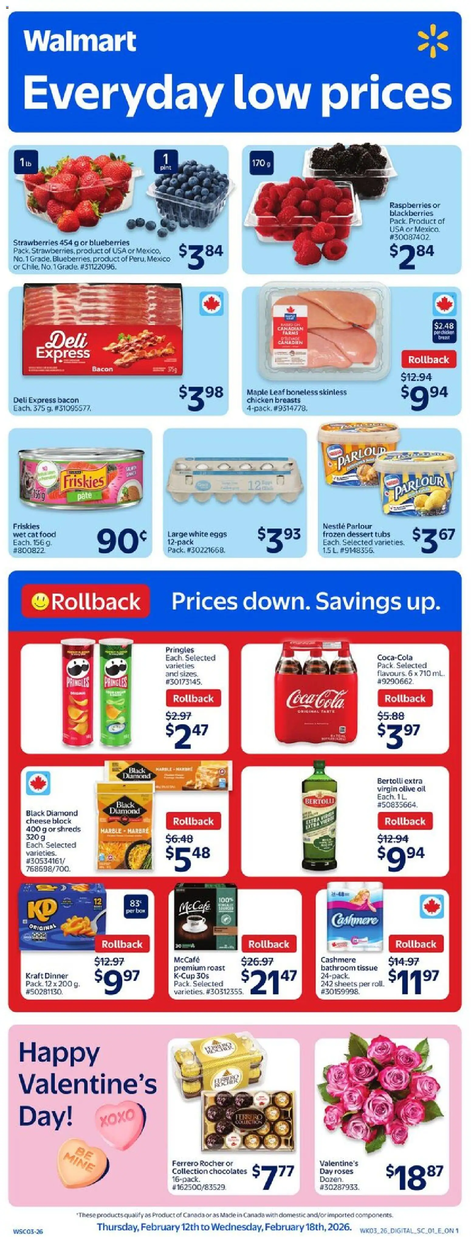 Walmart weekly flyer - page 1- valid from Feb 12, 2026