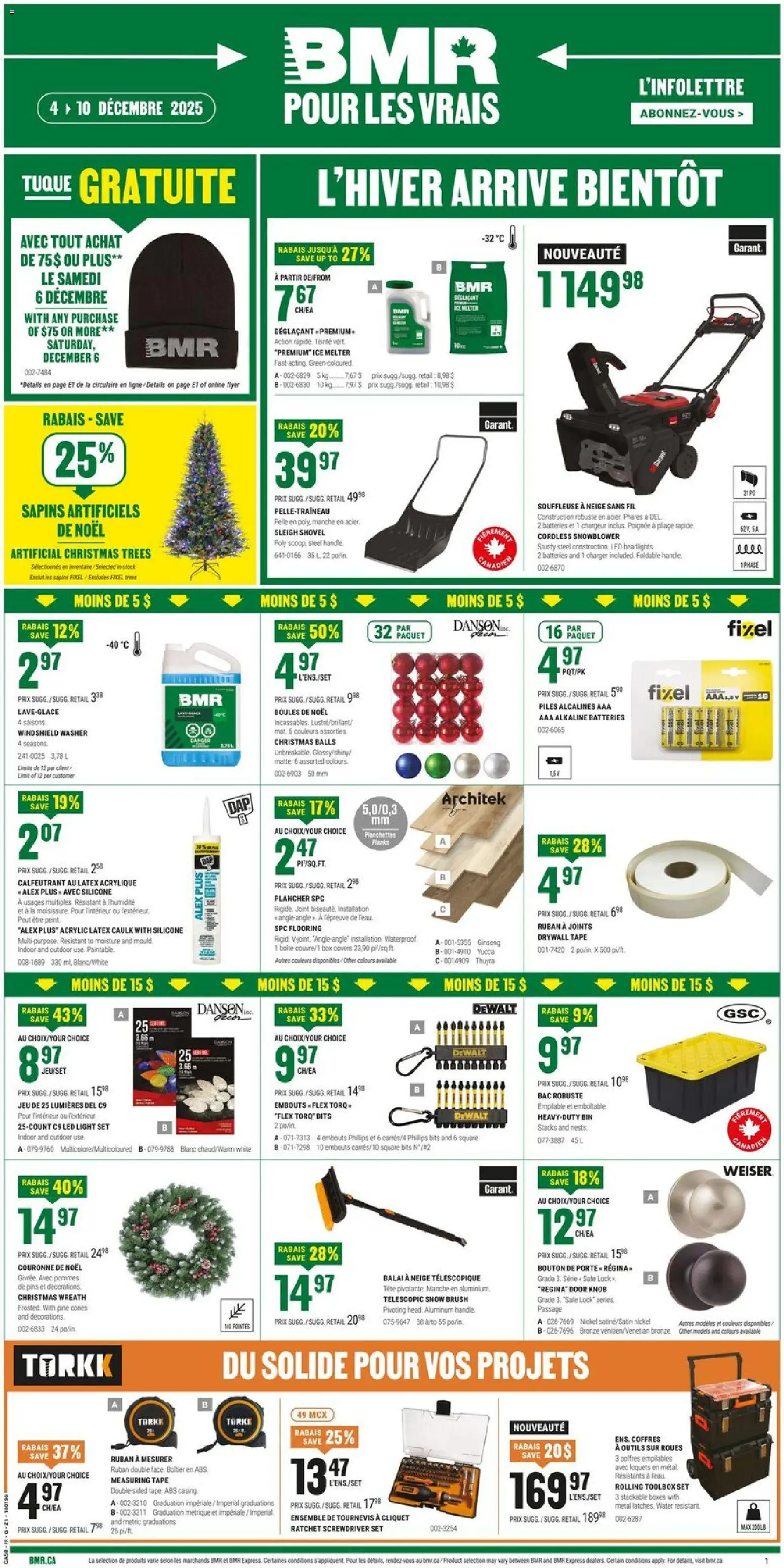 BMR weekly flyer / circulaire - page 1- valid from Dec 4, 2025