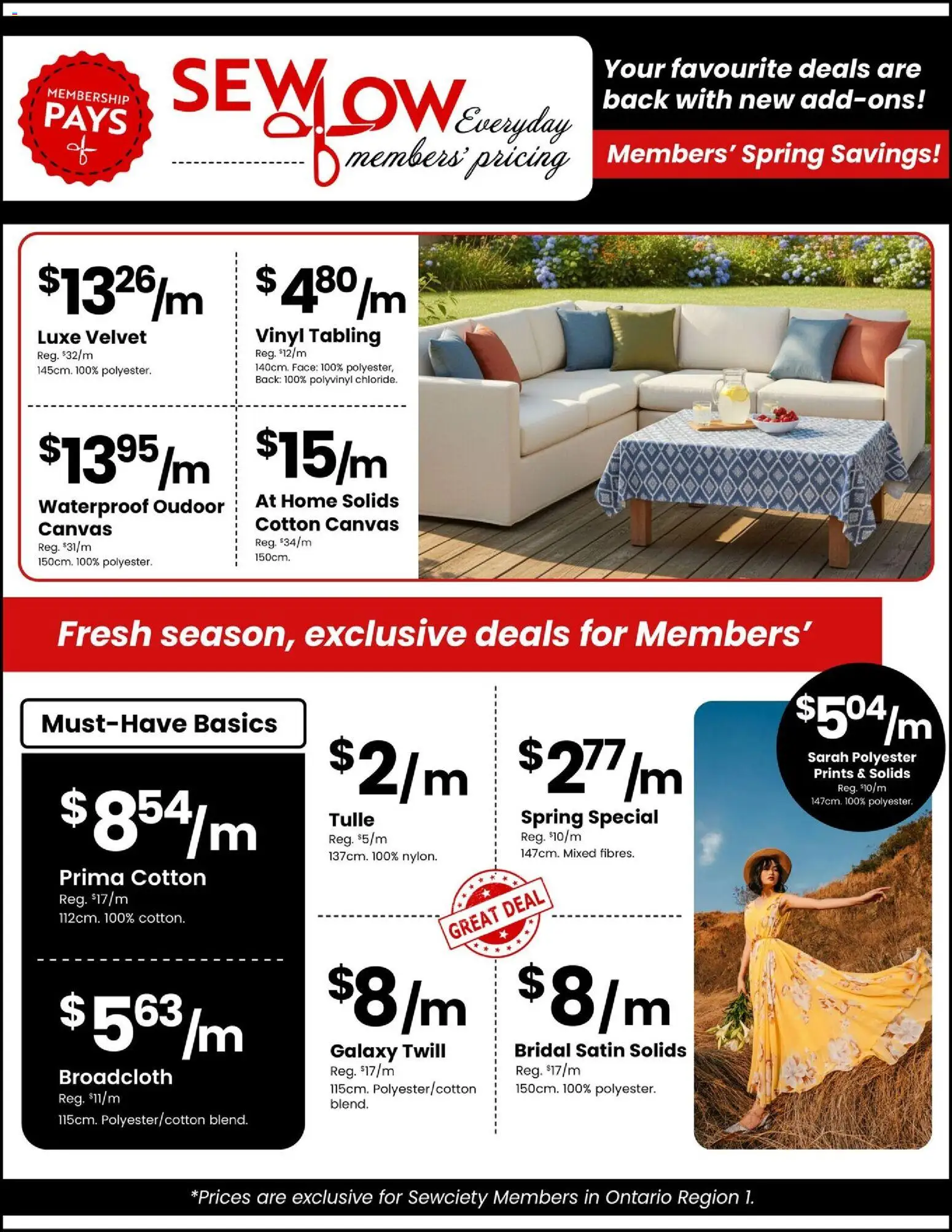 Fabricland weekly flyer / circulaire - page 3- valid from Apr 1, 2026
