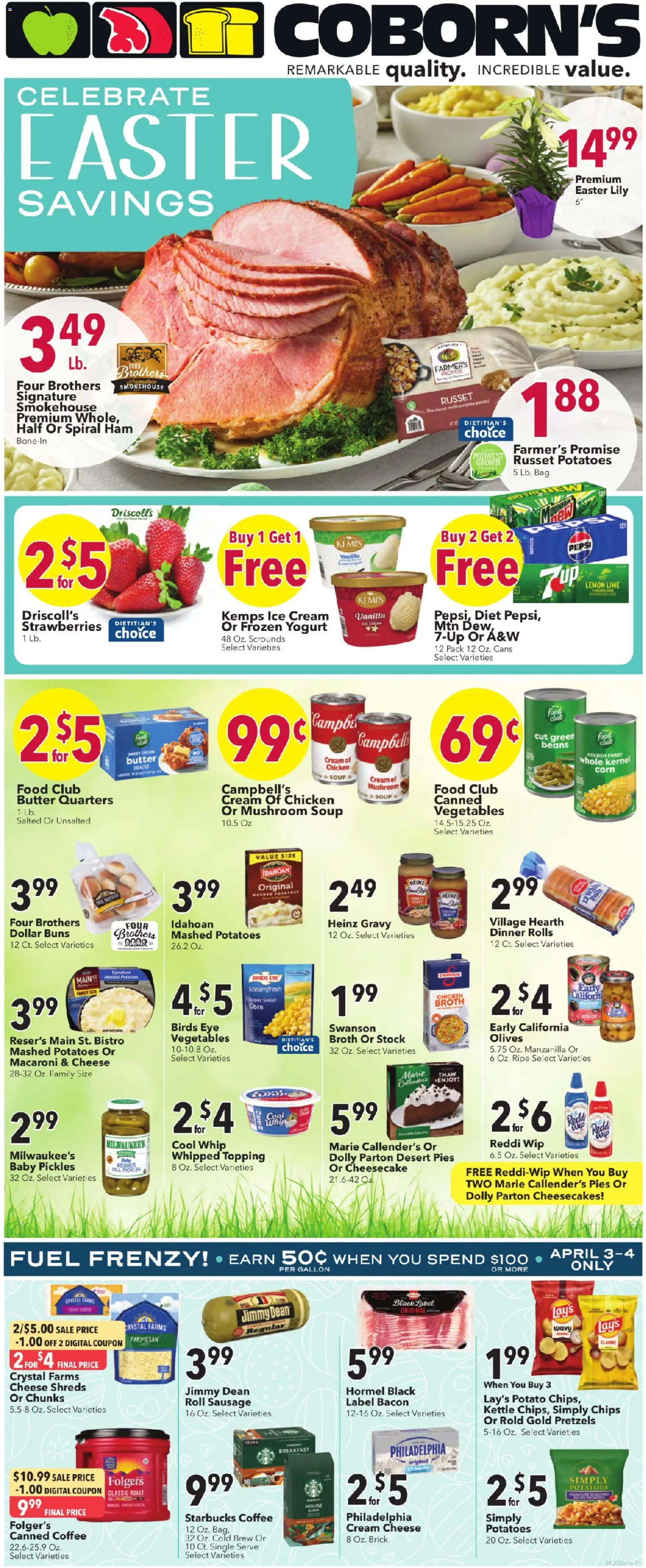 Coborn's Weekly Ad - page 1- valid from 04/01/2026