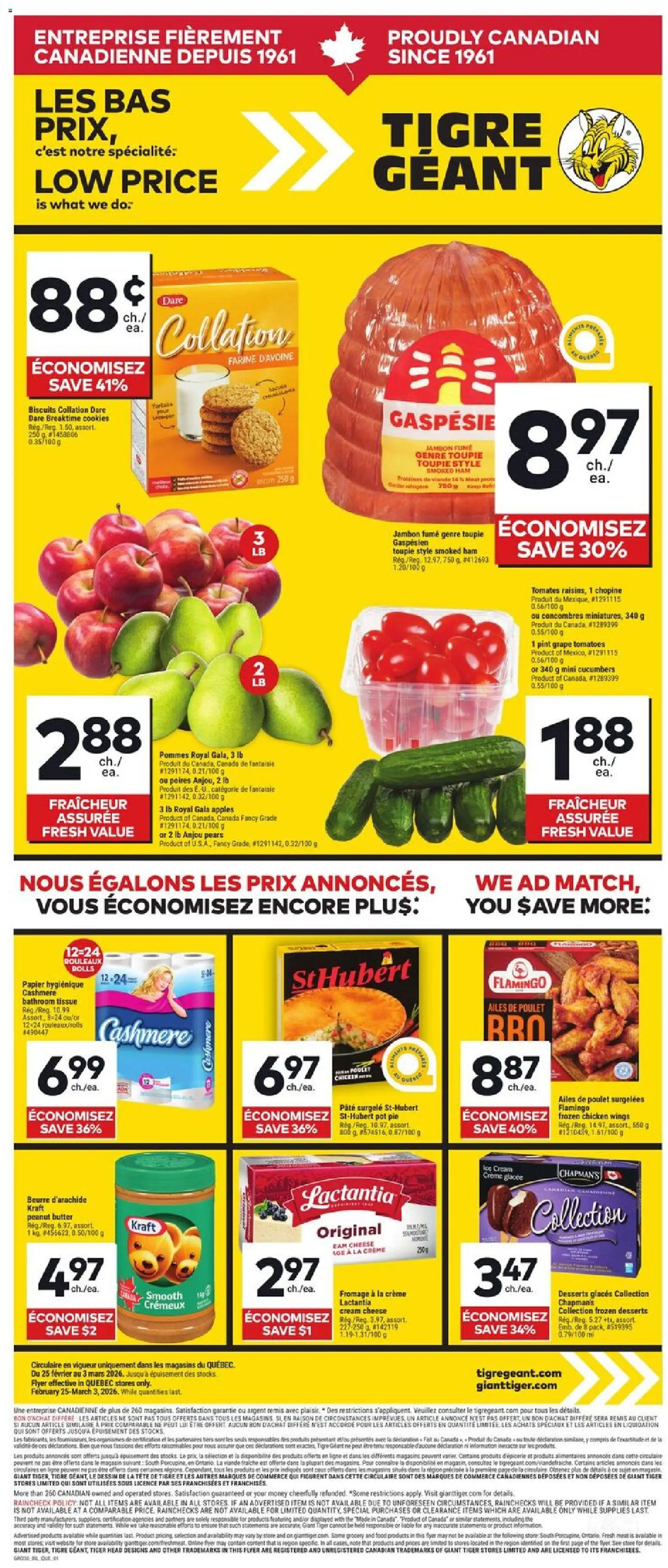 Giant Tiger weekly flyer / circulaire - page 1- valid from Feb 25, 2026