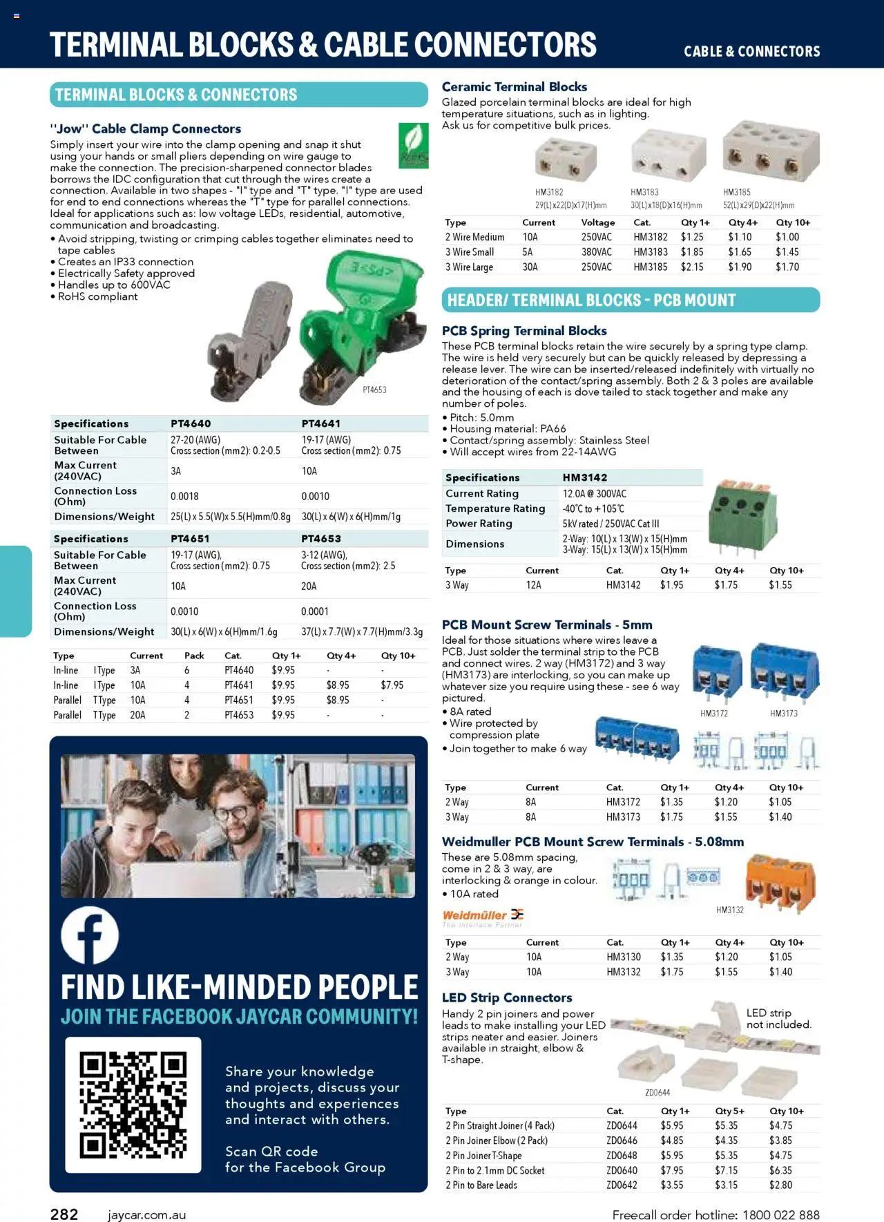Jaycar Engineering & Scientific Catalogue 2025/2026  - page 282- valid from 09/07/2025