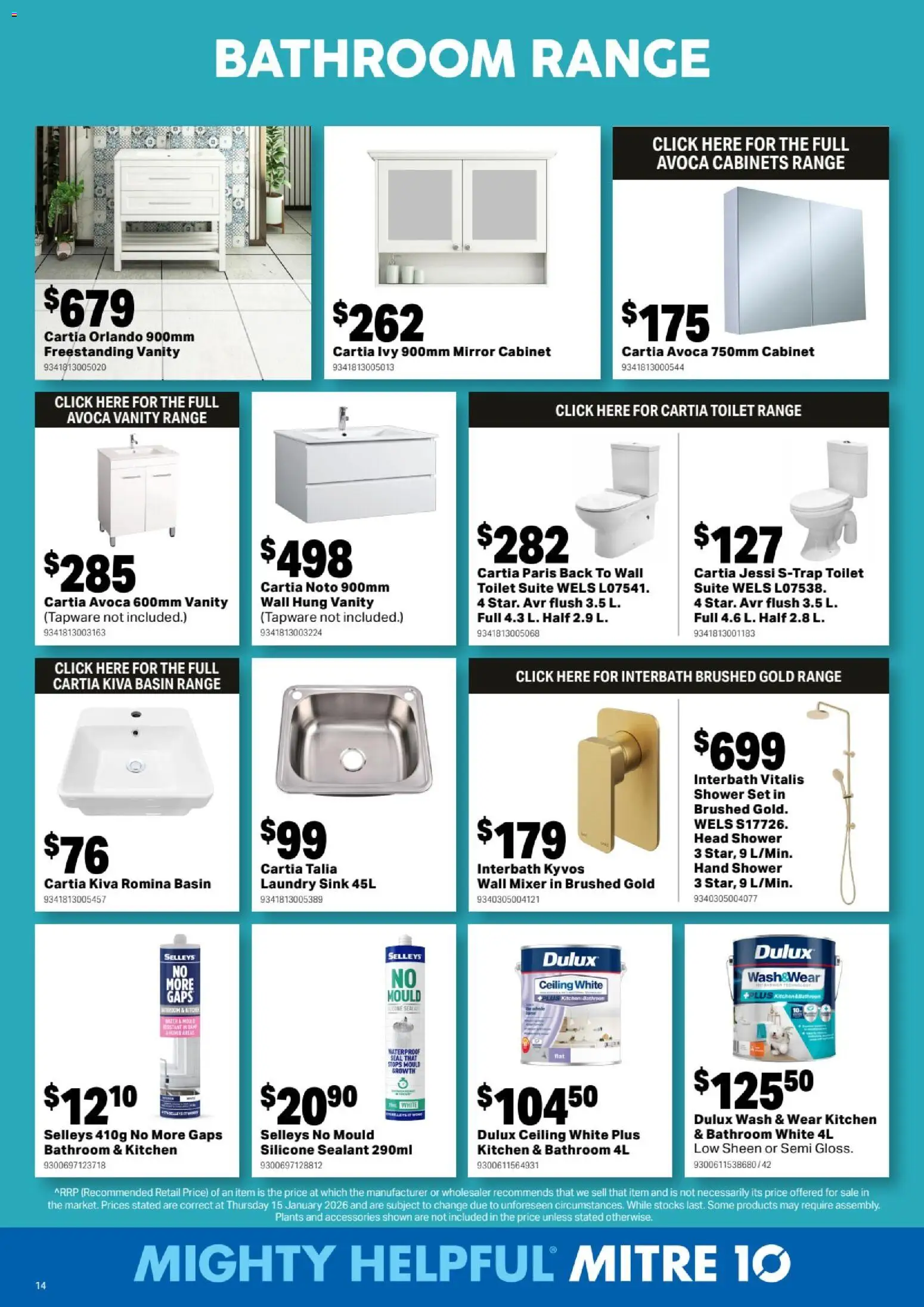 Mitre 10 Catalogue  - page 14- valid from 25/02/2026