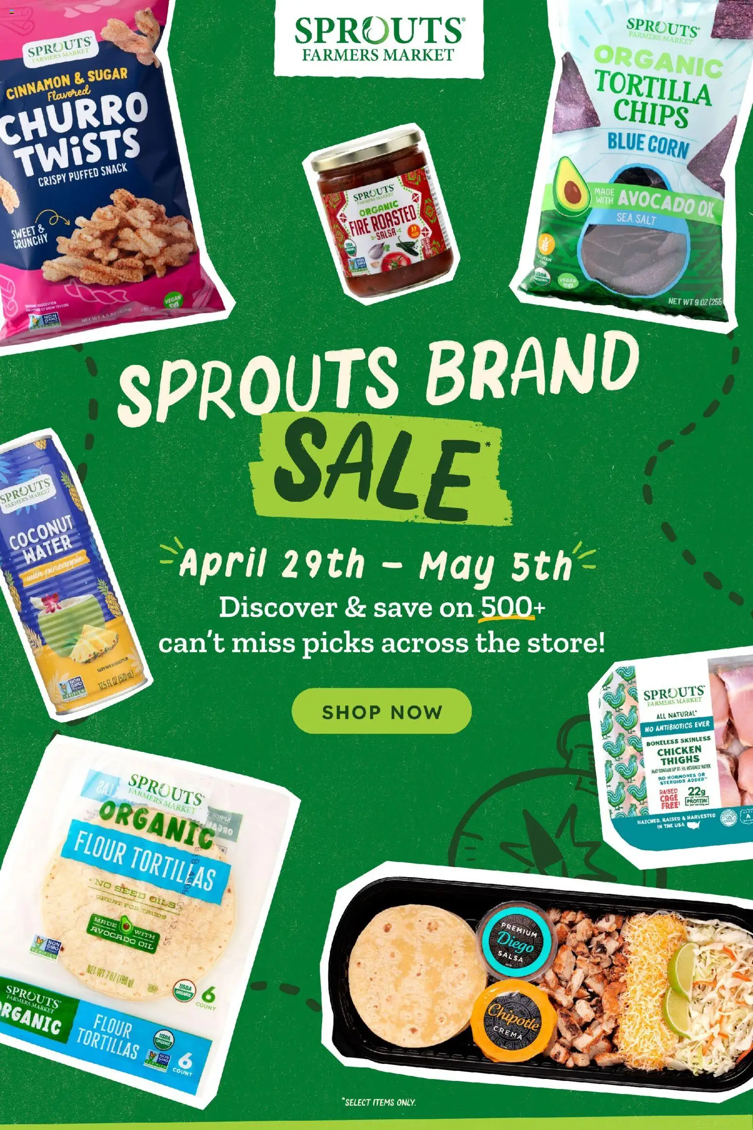 Sprouts Weekly Ad - page 1- valid from 04/29/2026