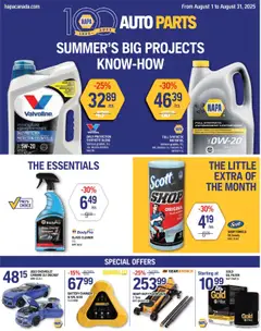 Preview NAPA Auto Parts weekly flyer / circulaire valid from Aug 1, 2025