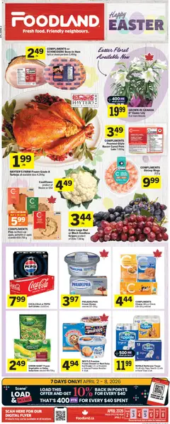 Preview Foodland weekly flyer / circulaire valid from Apr 2, 2026