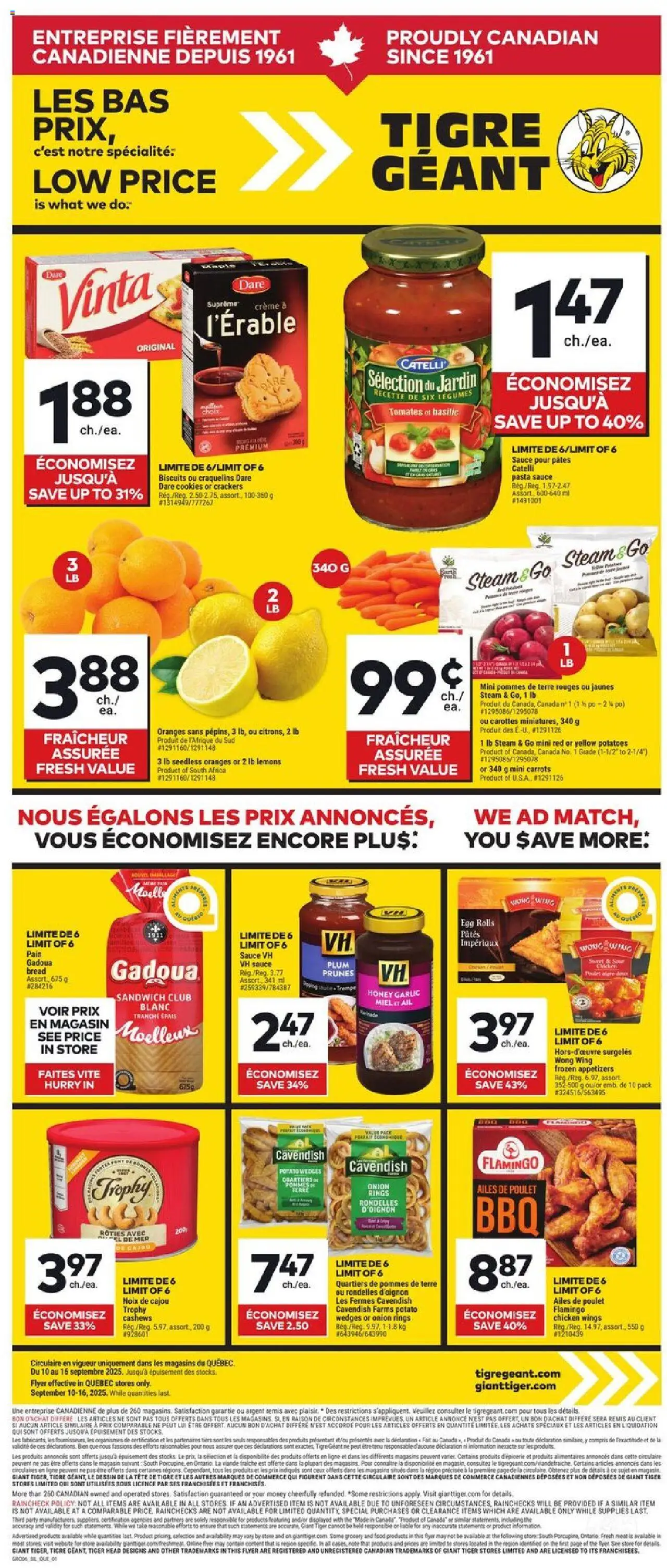 Giant Tiger weekly flyer / circulaire - page 1- valid from Sep 10, 2025