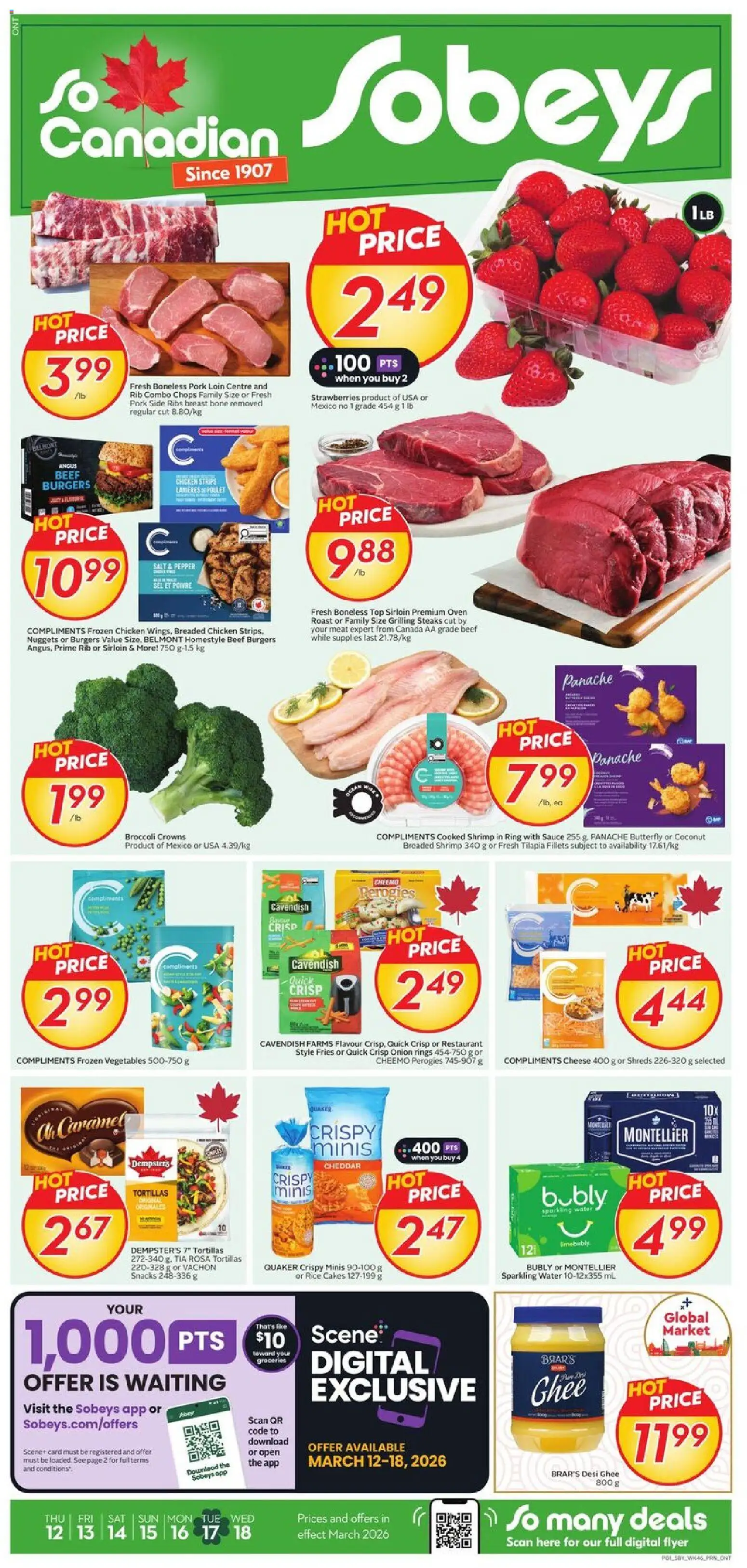 Sobeys weekly flyer / circulaire - page 1- valid from Mar 12, 2026