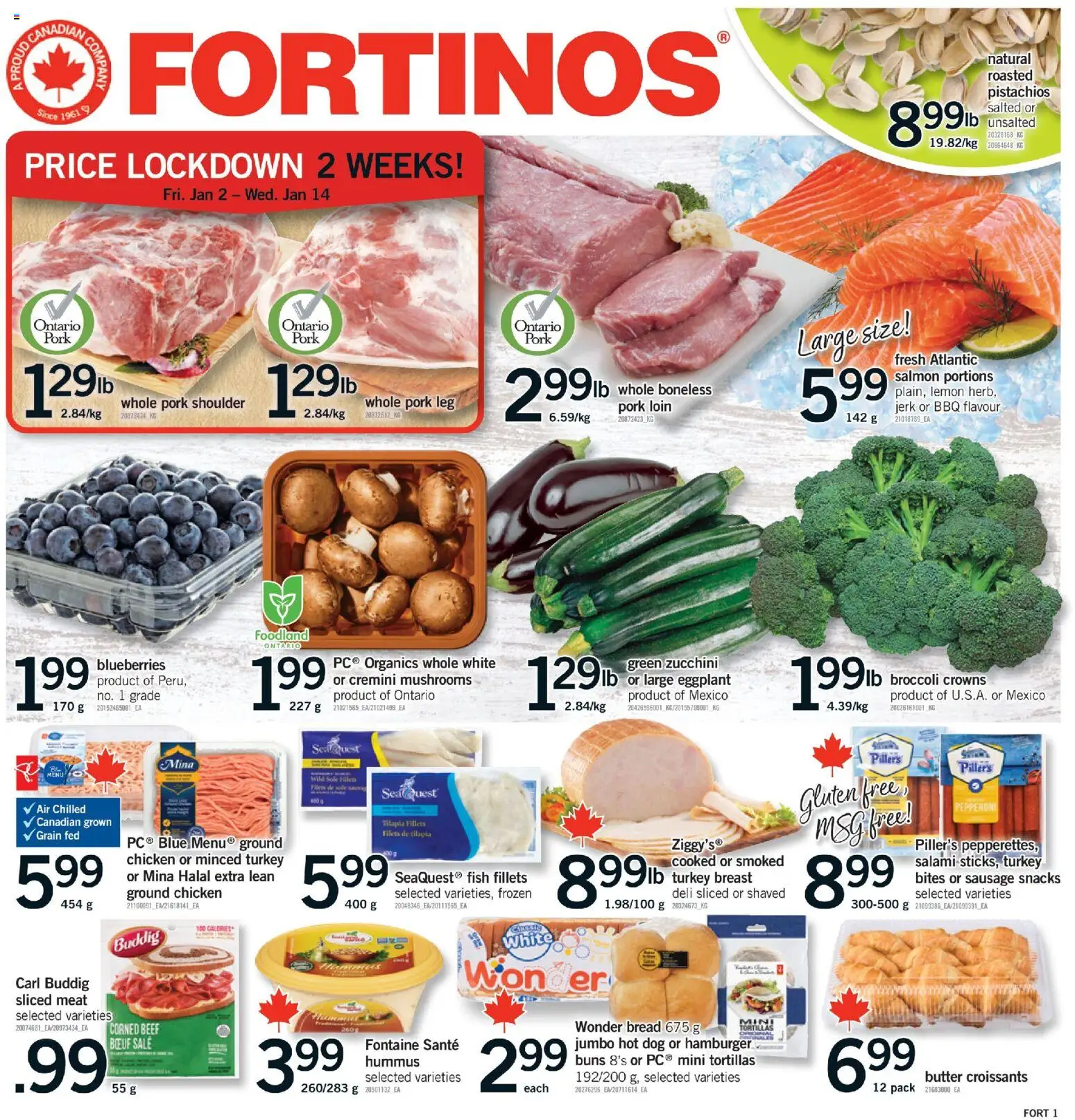 Fortinos weekly flyer / circulaire - page 1- valid from Jan 8, 2026