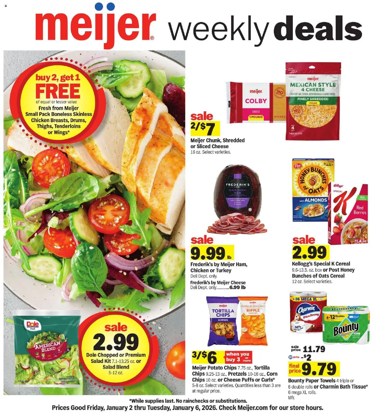 Meijer Weekly Ad - page 1- valid from 01/02/2026
