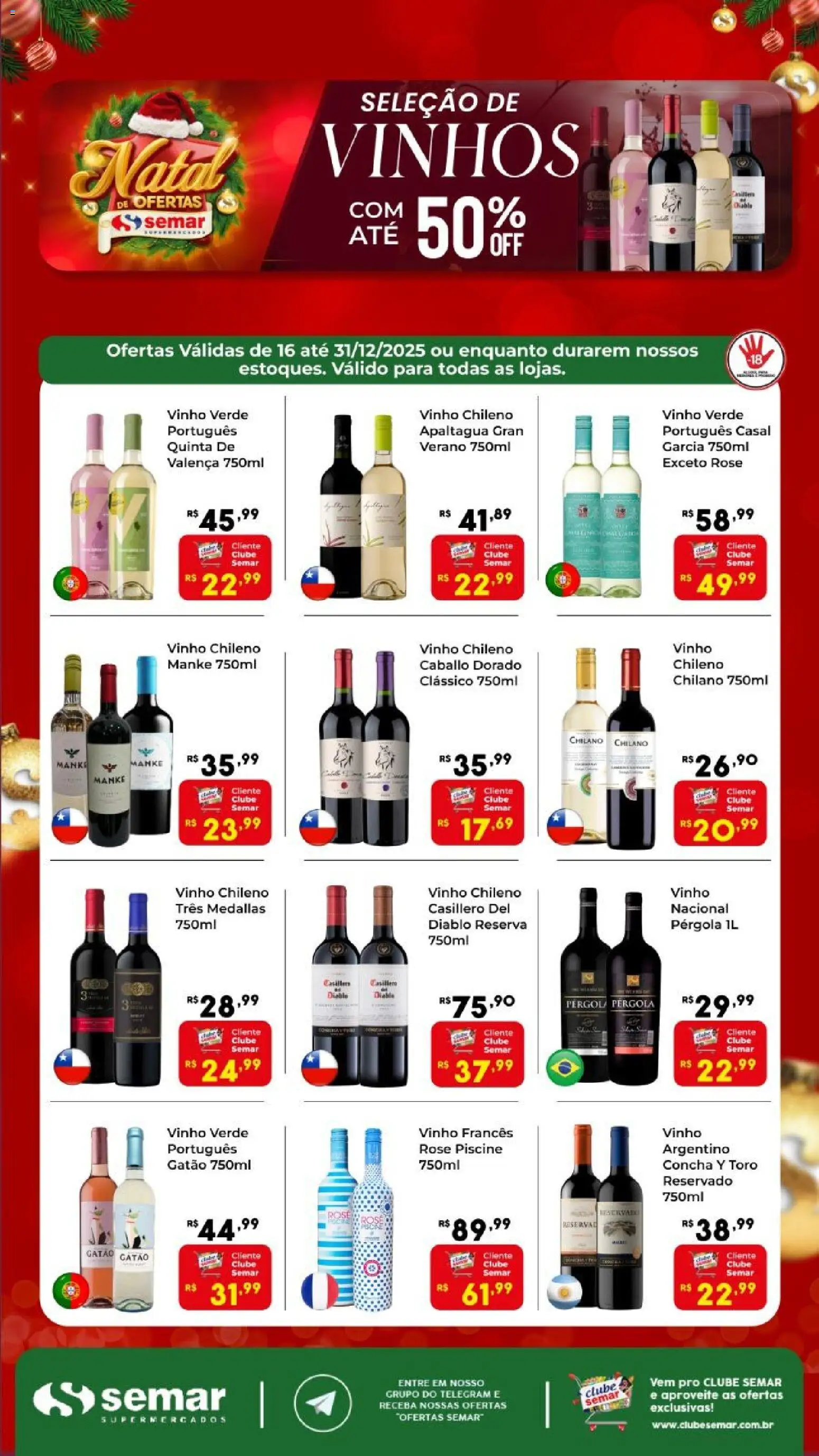 Semar Supermercado - Ofertas Vinhos - página 1- válido a partir de 16/12/2025

