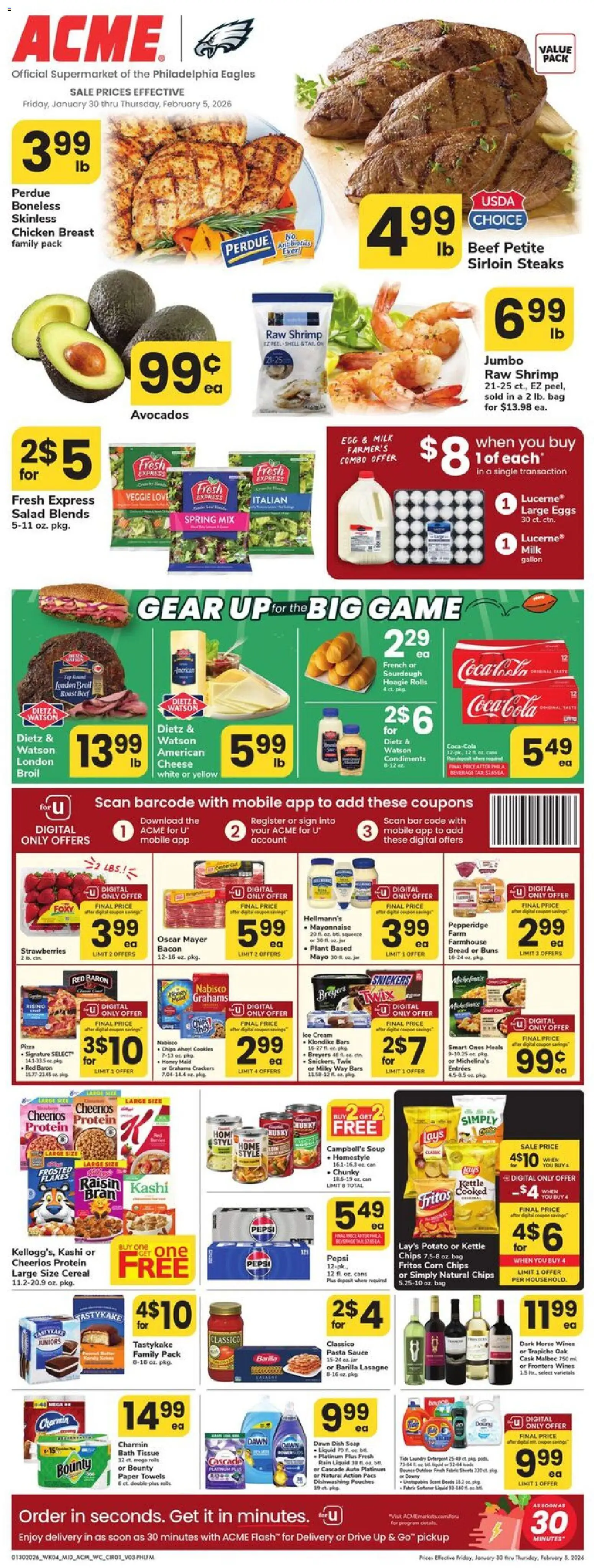 Acme Weekly Ad - page 1- valid from 01/30/2026