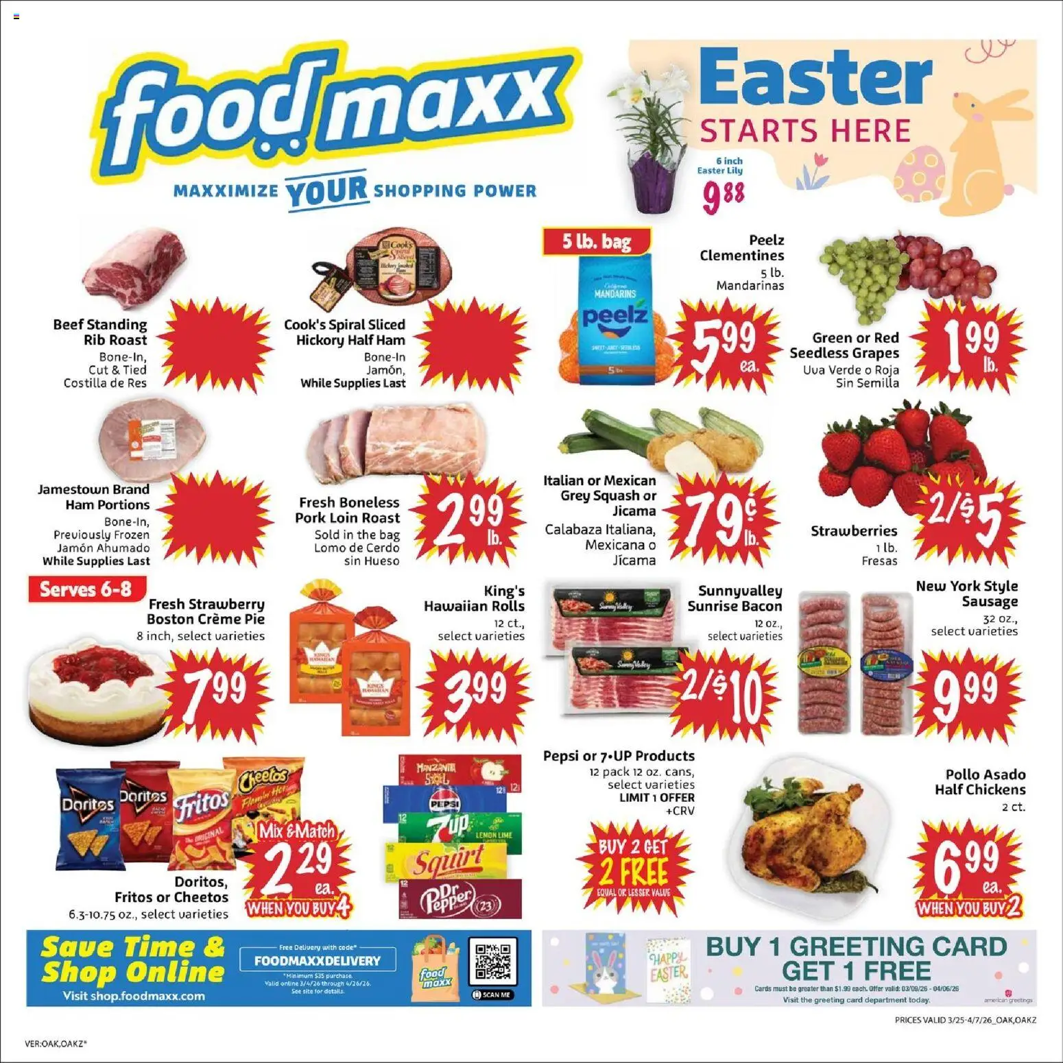 FoodMaxx Weekly Ad - page 1- valid from 03/25/2026