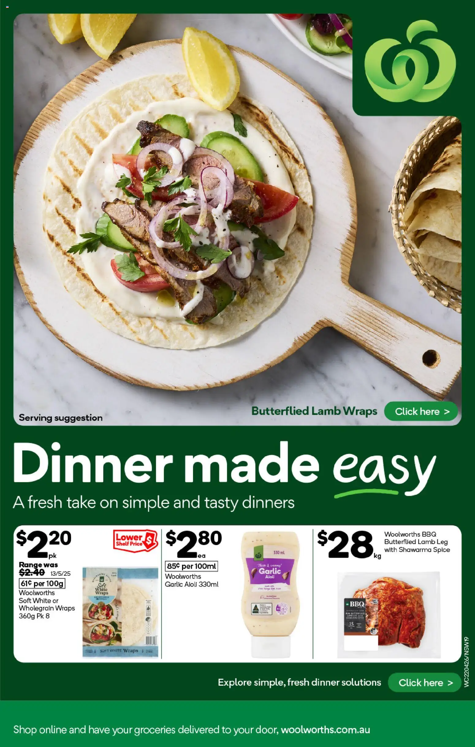 Woolworths catalogue  - page 19- valid from 22/04/2026