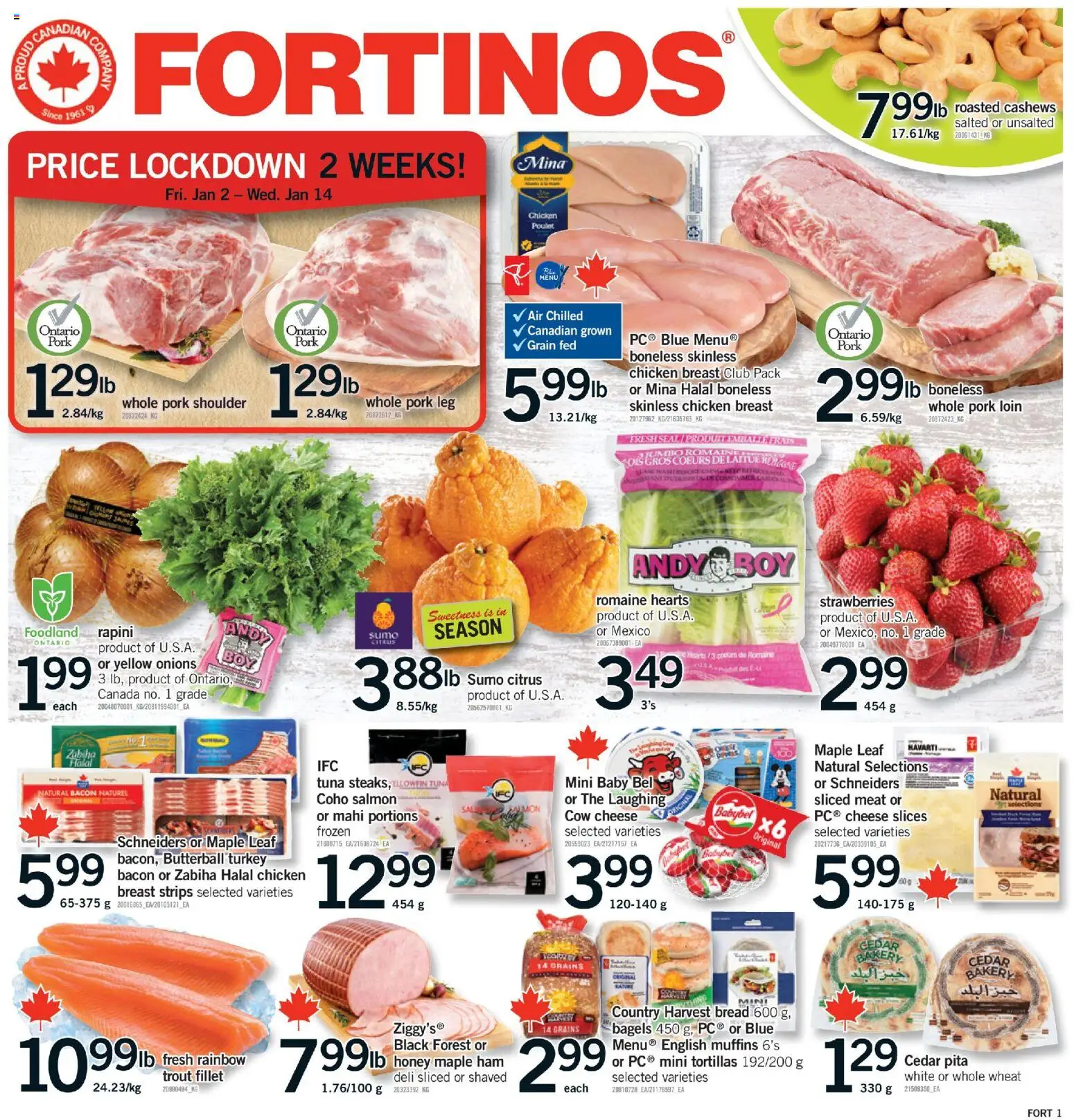 Fortinos weekly flyer / circulaire - page 1- valid from Jan 1, 2026