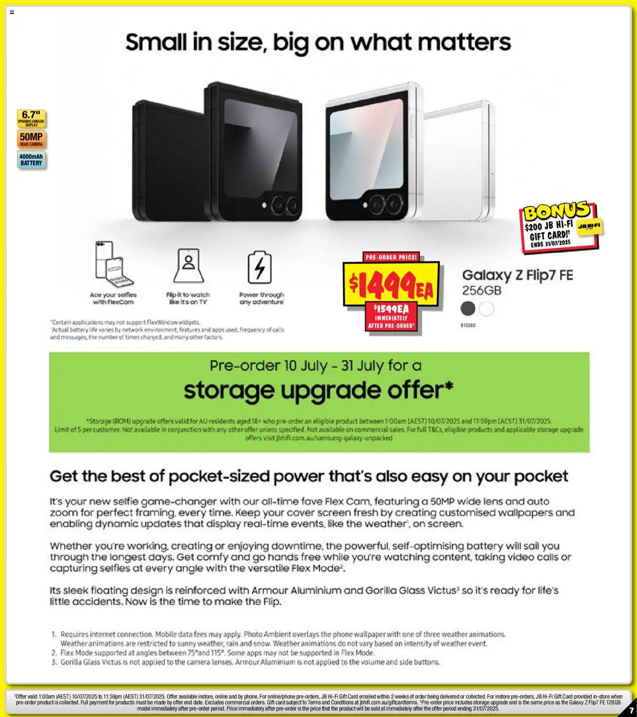 JB Hi-Fi Samsung Pre-Order - page 7- valid from 10/07/2025