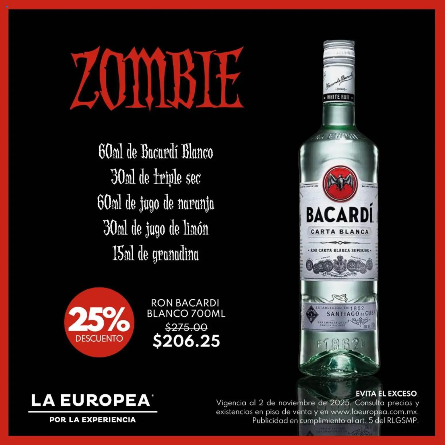 La Europea catálogo Conjura el terror con Bacardí - página 1- válido desde 28/10/2025