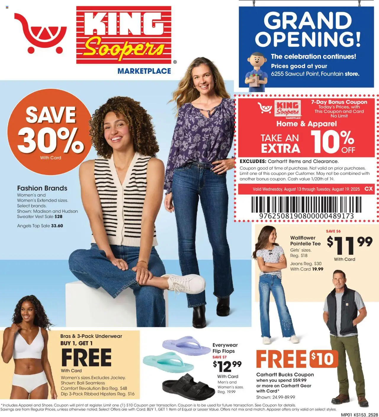 King Soopers Home & Apparel - page 1- valid from 08/13/2025