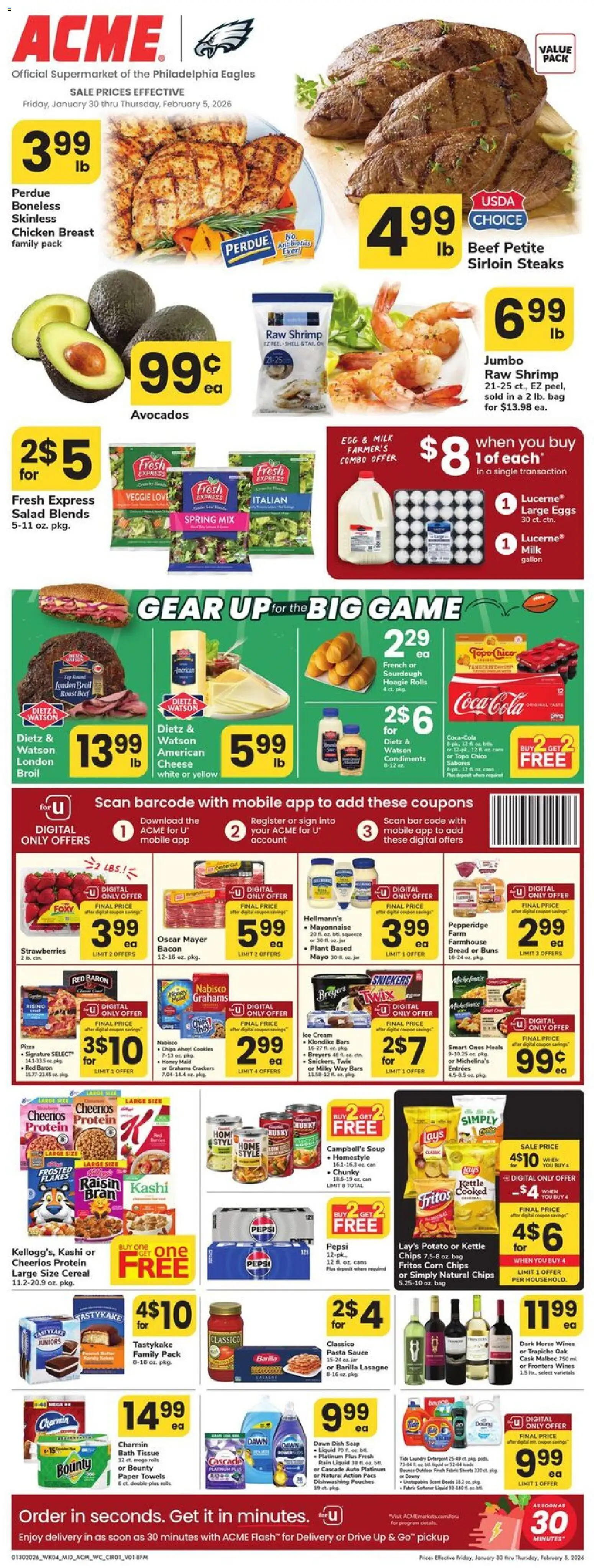 Acme Weekly Ad - PA - page 1- valid from 01/30/2026