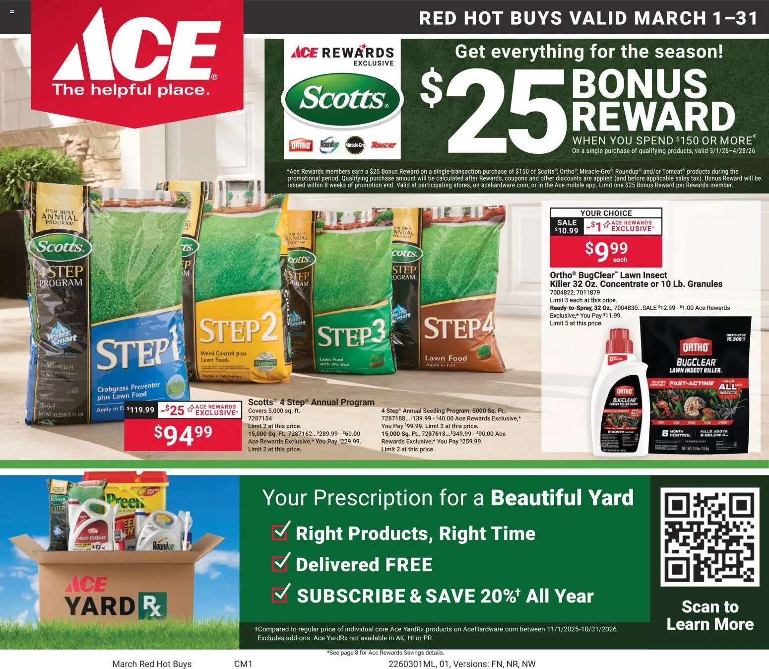 ACE Hardware Weekly Ad - page 1- valid from 03/01/2026