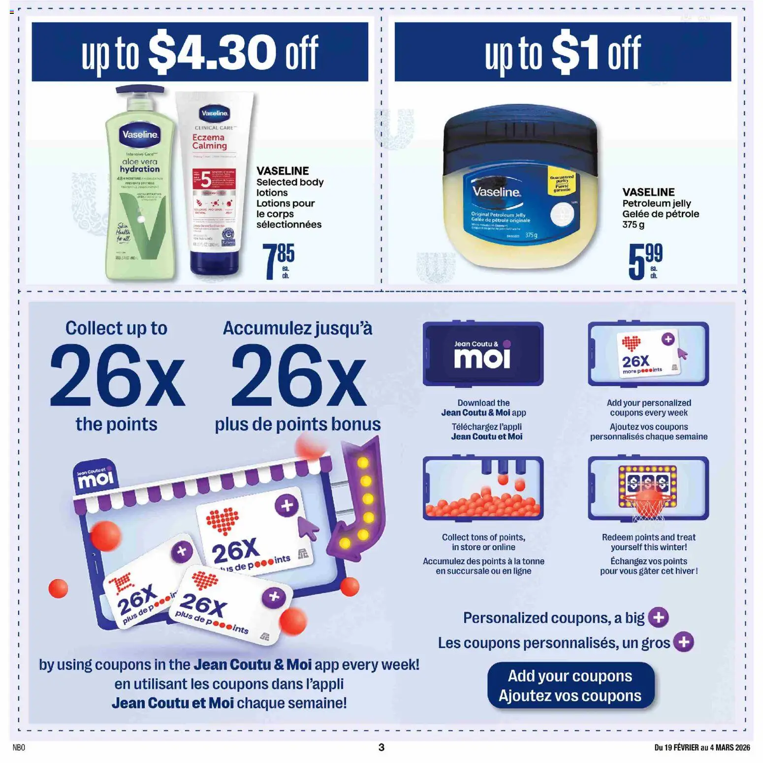 Jean Coutu - Unilever Booklet - page 6- valid from Feb 19, 2026