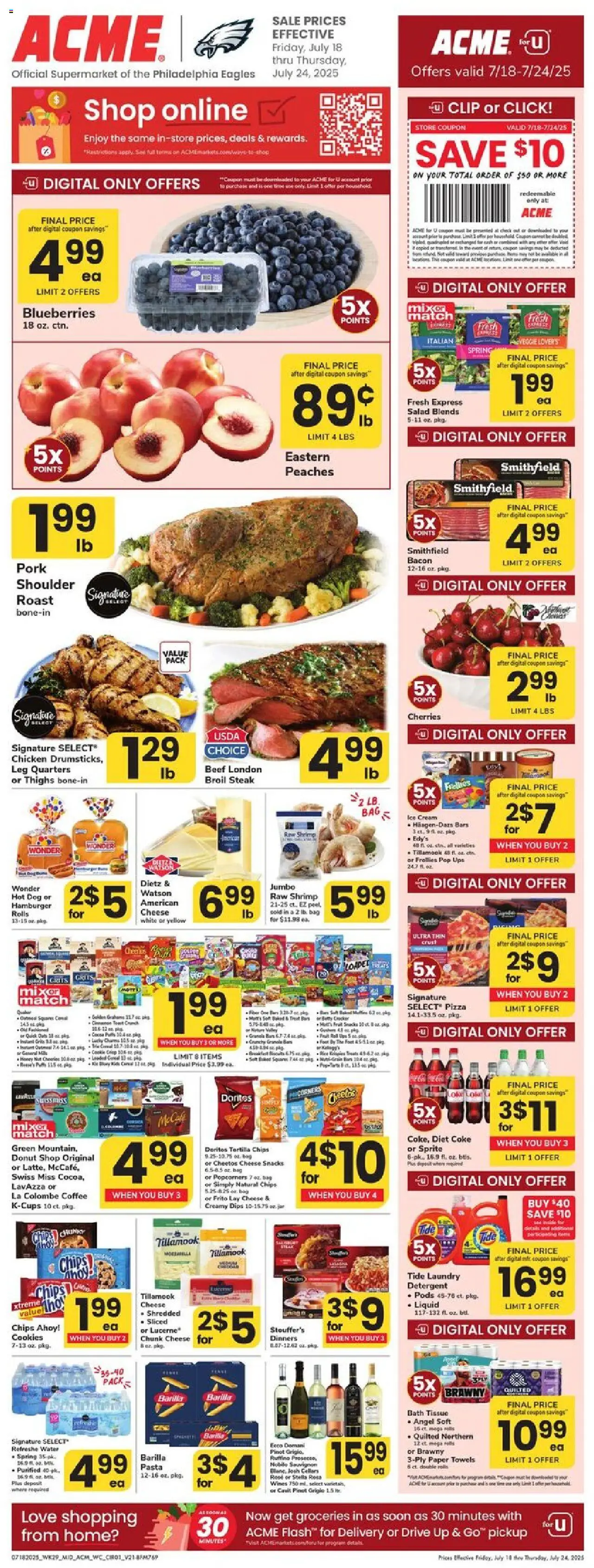 Acme Weekly Ad - page 1- valid from 07/18/2025
