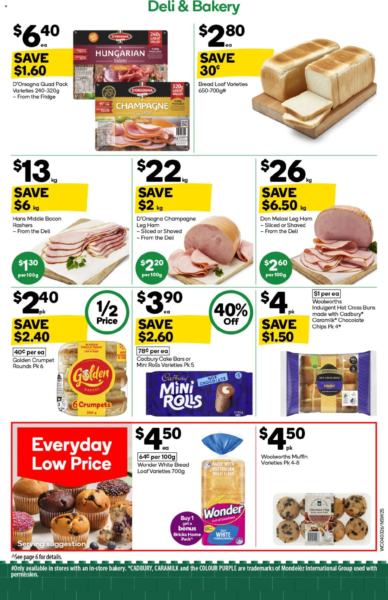 Woolworths catalogue  - page 25- valid from 04/03/2026
