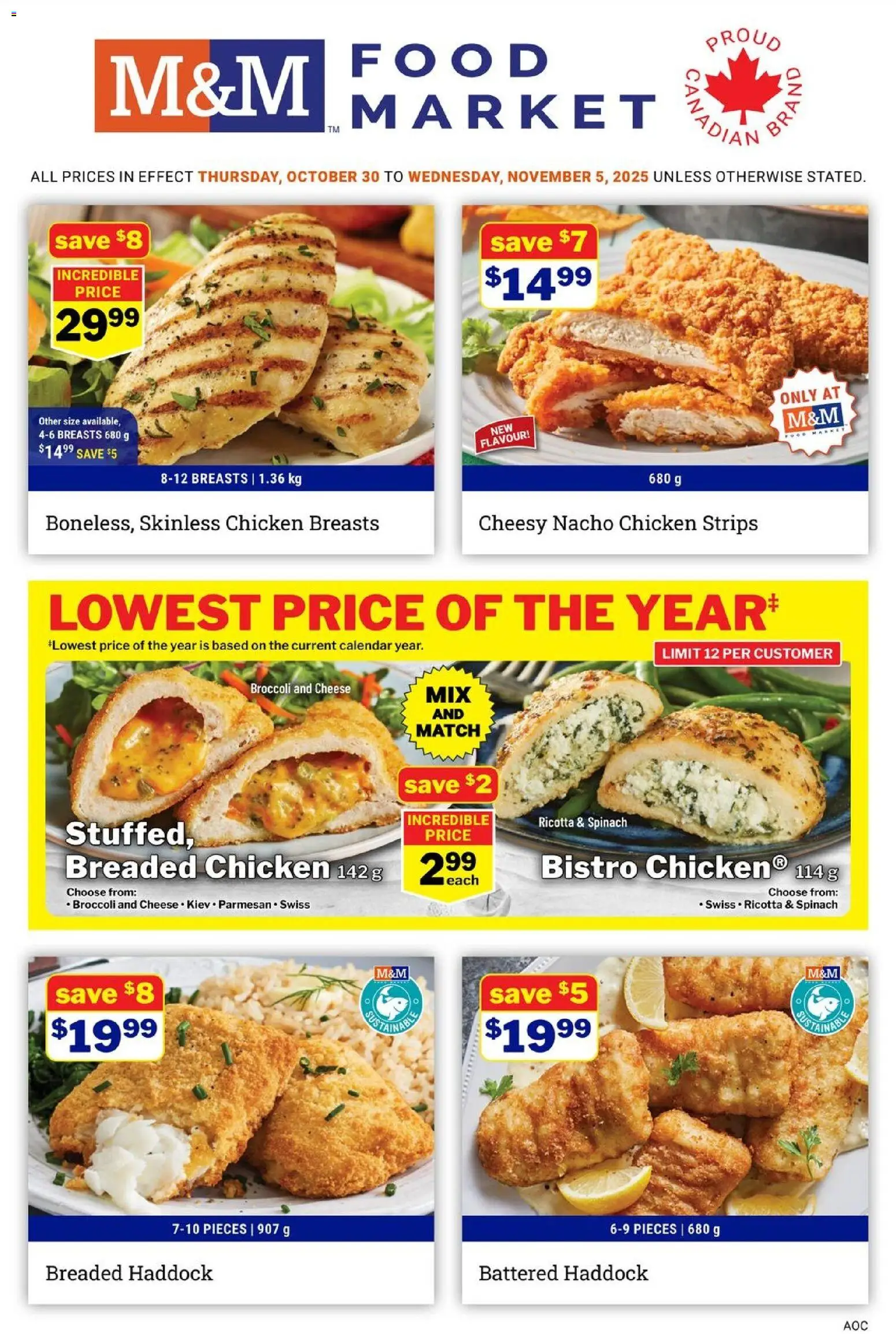 M&M Food Market weekly flyer / circulaire - page 1- valid from Oct 30, 2025