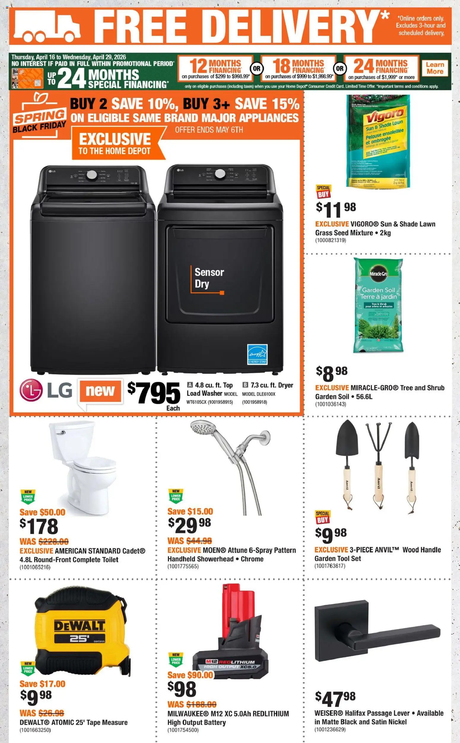Home Depot weekly flyer / circulaire - page 2- valid from Apr 16, 2026