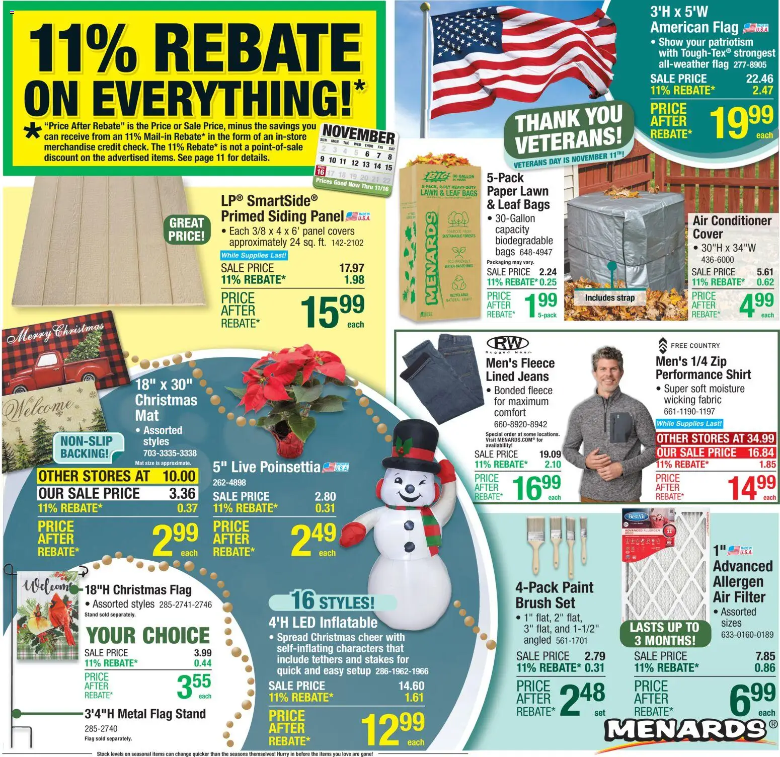 Menards Weekly Ad - page 1- valid from 11/05/2025