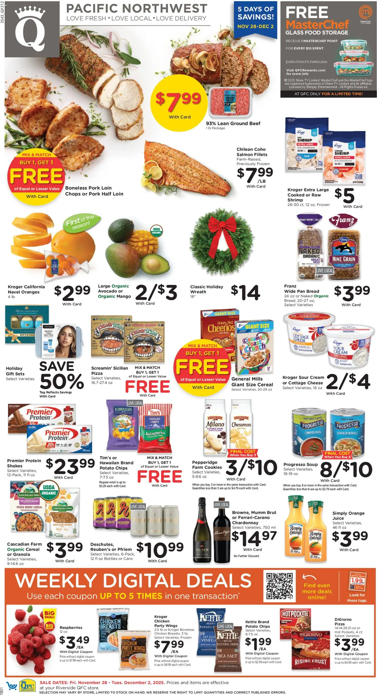 QFC Weekly Ad - WA - page 1- valid from 11/28/2025