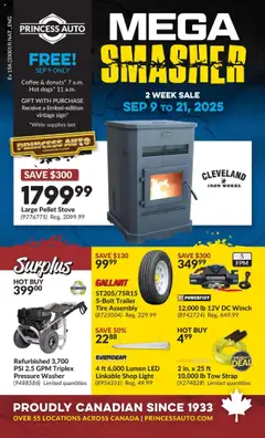 Preview Princess Auto - 2 Week Sale! valid from Sep 9, 2025