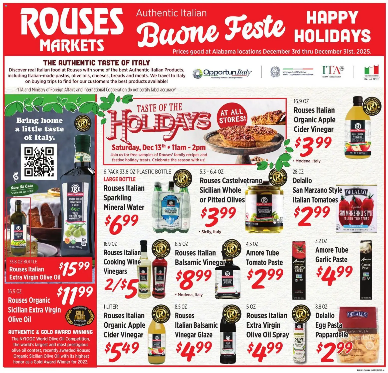 Rouses Monthly Ad - page 1- valid from 12/03/2025