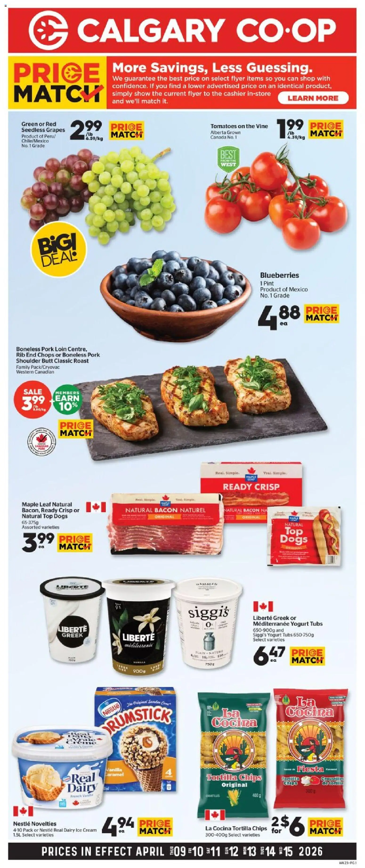 Calgary Co-op weekly flyer / circulaire - page 1- valid from Apr 9, 2026