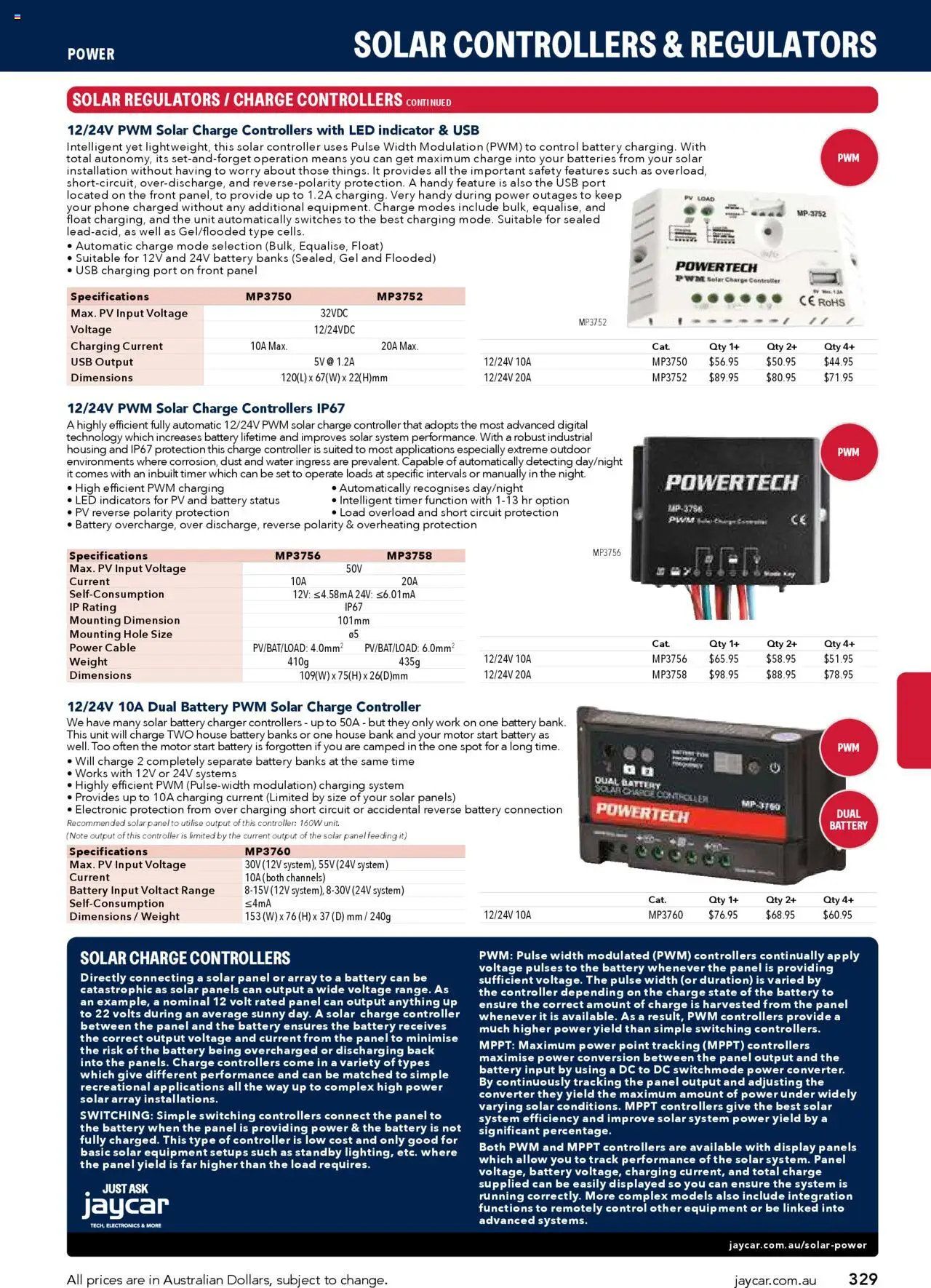 Jaycar Engineering & Scientific Catalogue 2025/2026  - page 329- valid from 09/07/2025