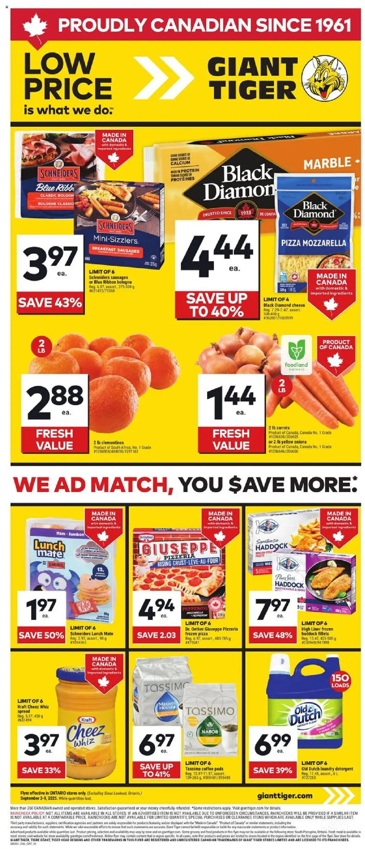 Giant Tiger weekly flyer - page 1- valid from Sep 3, 2025