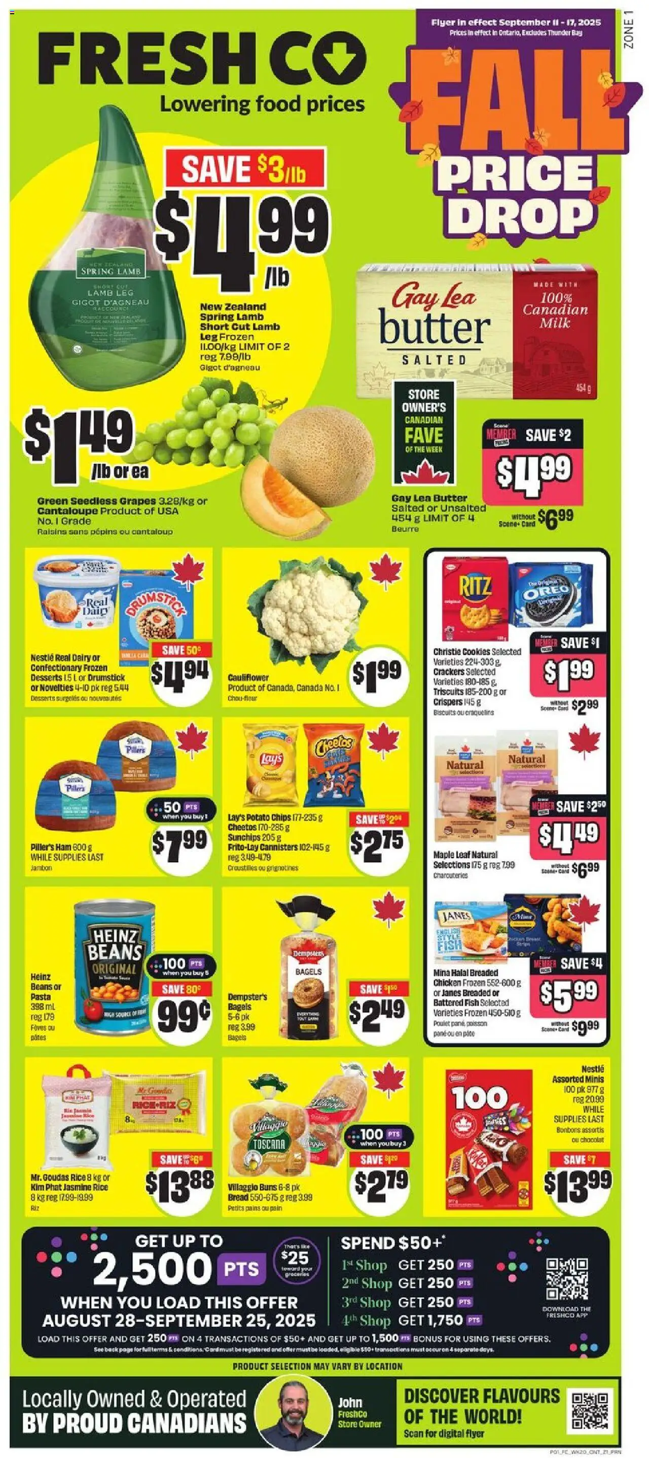 FreshCo weekly flyer / circulaire - page 1- valid from Sep 11, 2025