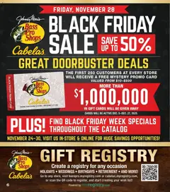 Preview Cabela's Black Friday Notice valid from 11/28/2025