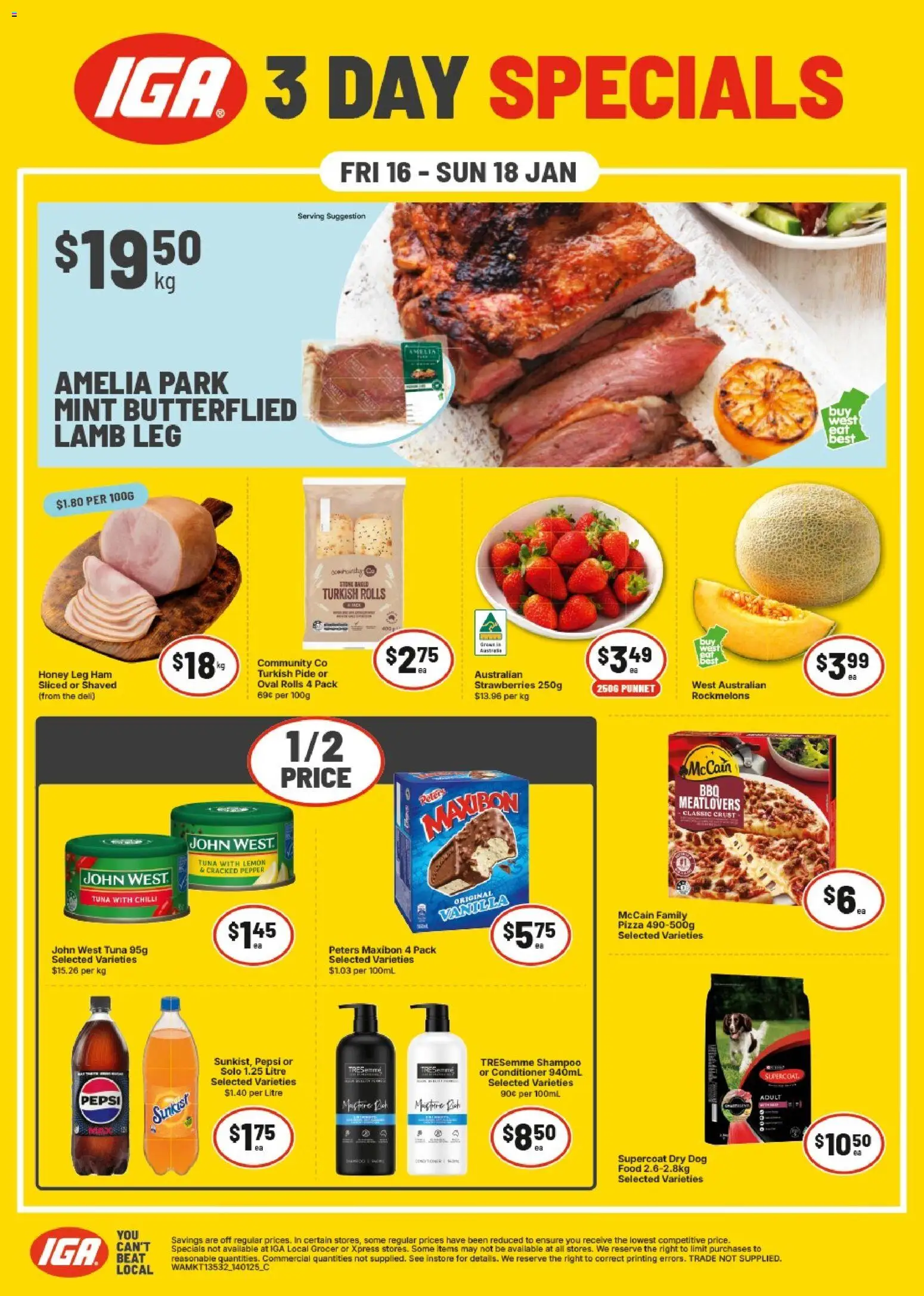 IGA - Weekend Specials NT/WA - page 1- valid from 16/01/2026