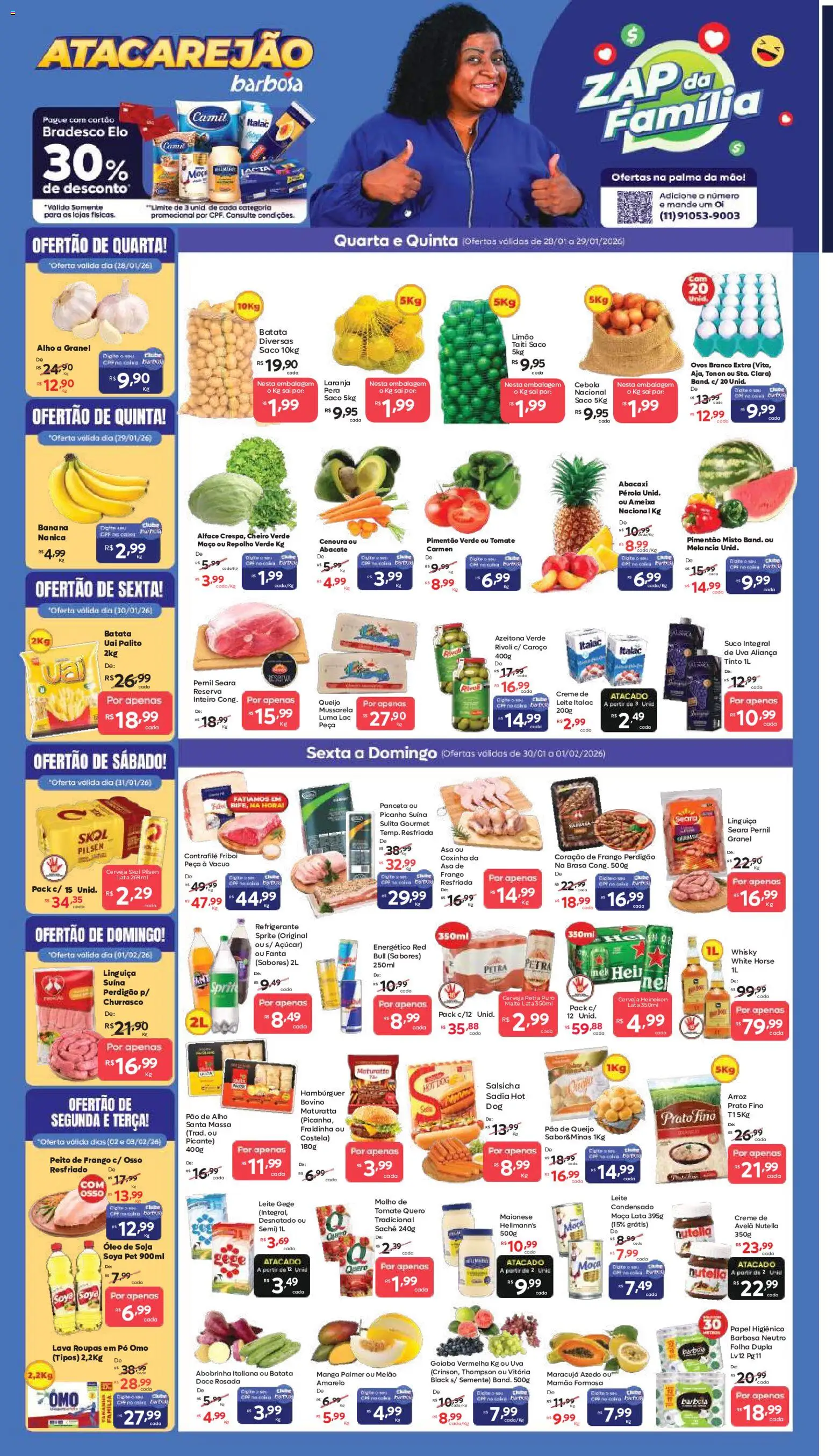 Barbosa Supermercados - Ofertas da semana  - página 1- válido a partir de 28/01/2026
