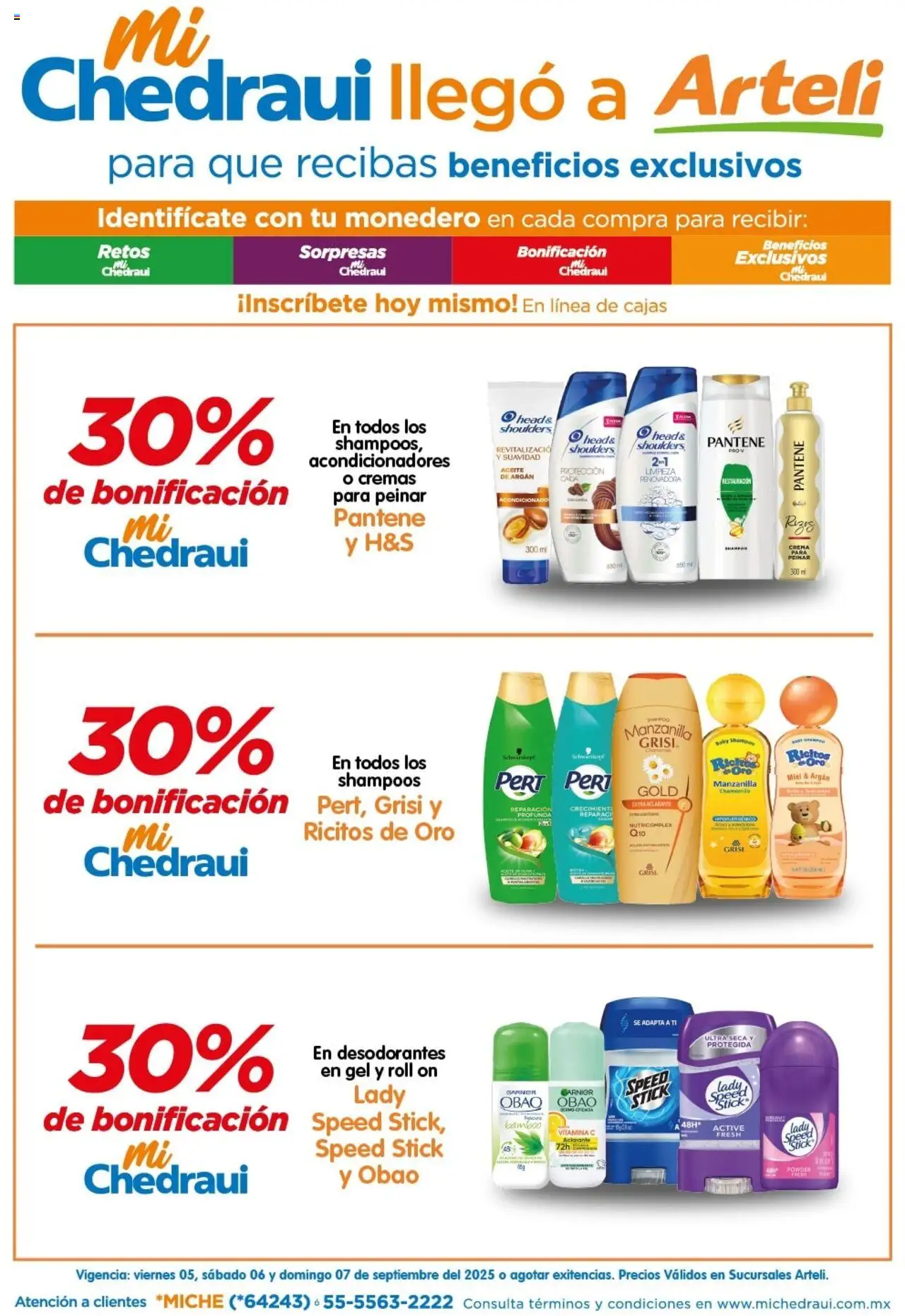 Arteli - Folleto MiChedraui - página 1- válido desde 05/09/2025