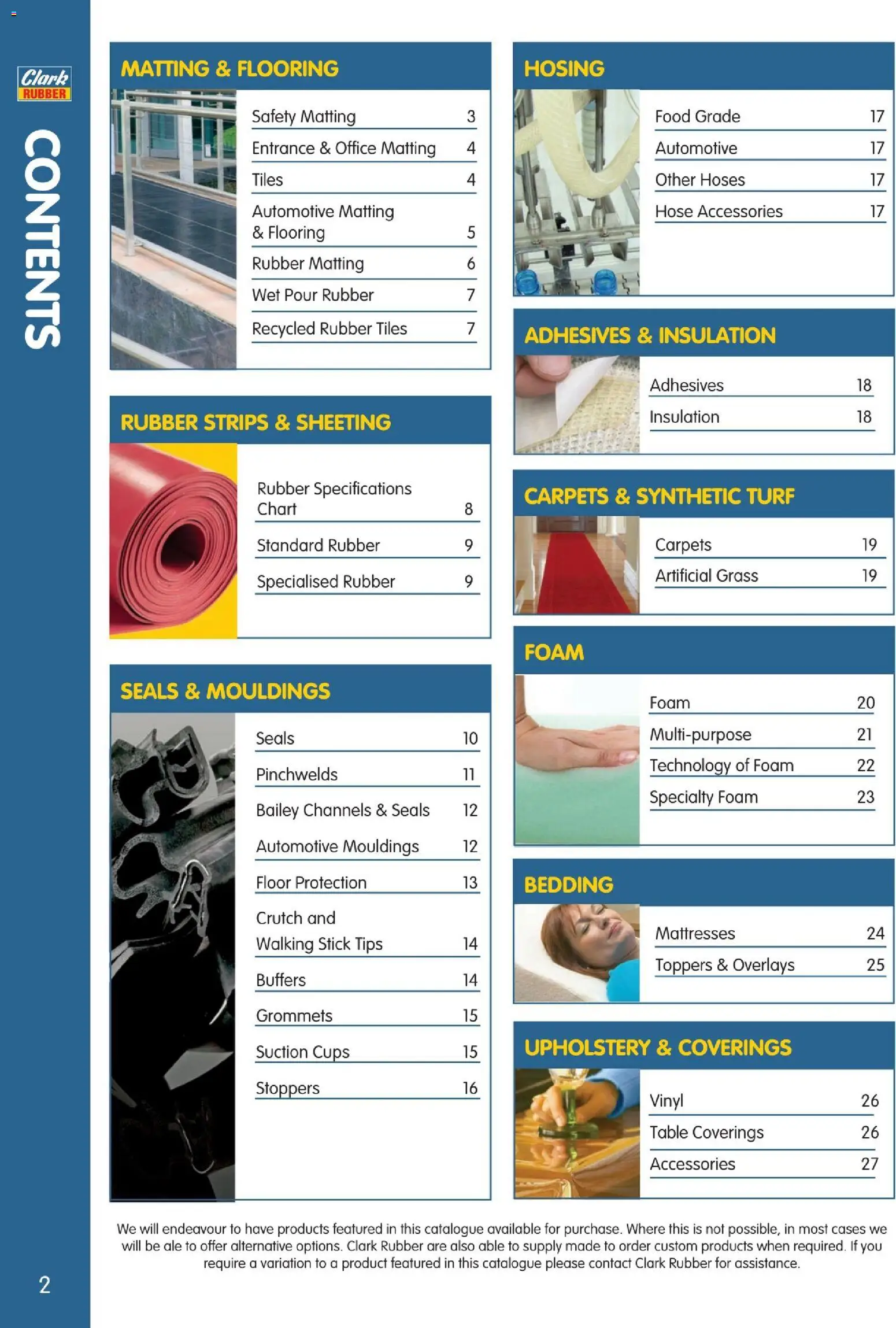 Clark Rubber catalogue  - page 2- valid from 02/04/2026